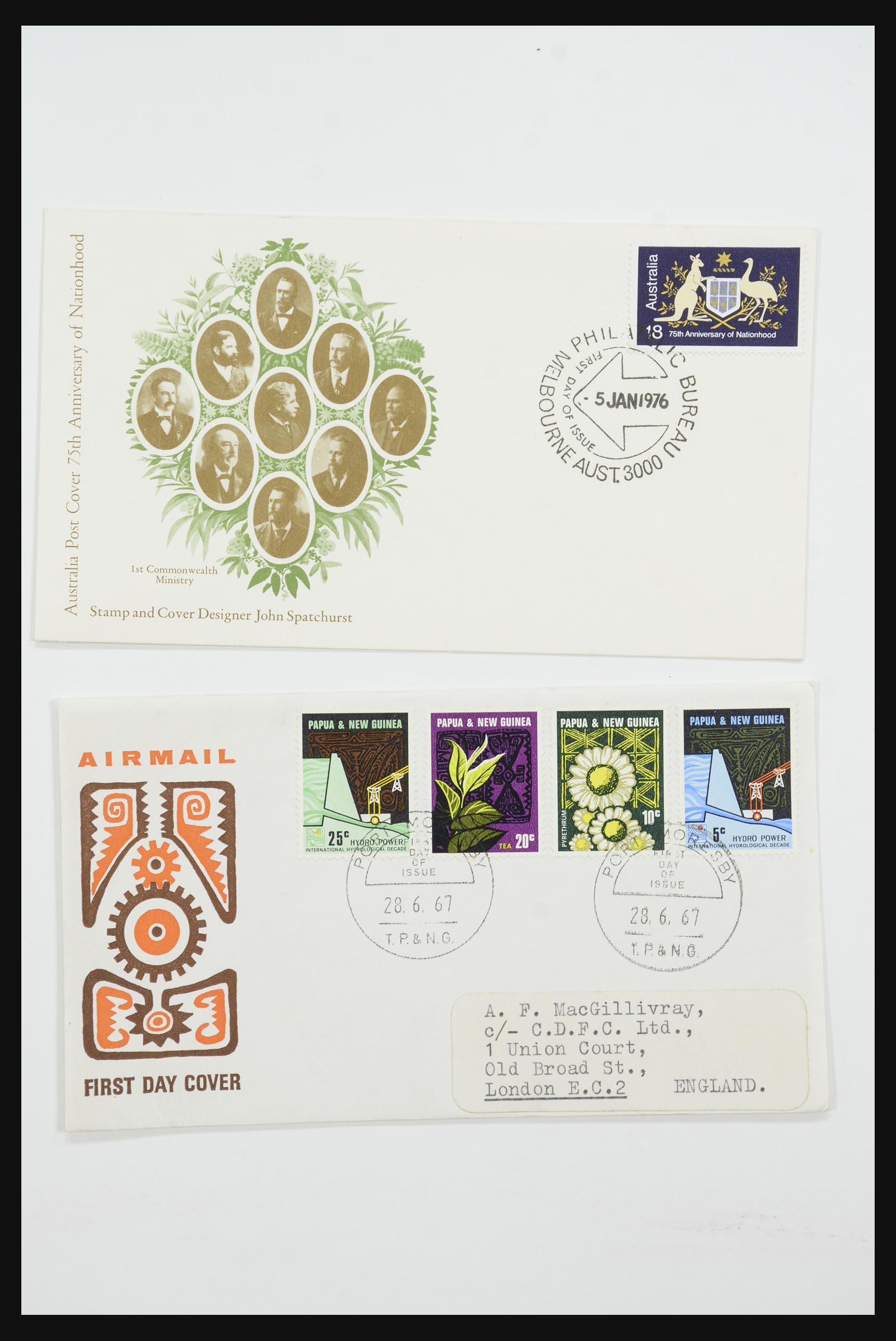 31726 084 - 31726 Engeland en koloniën brieven en FDC's 1937-2001.