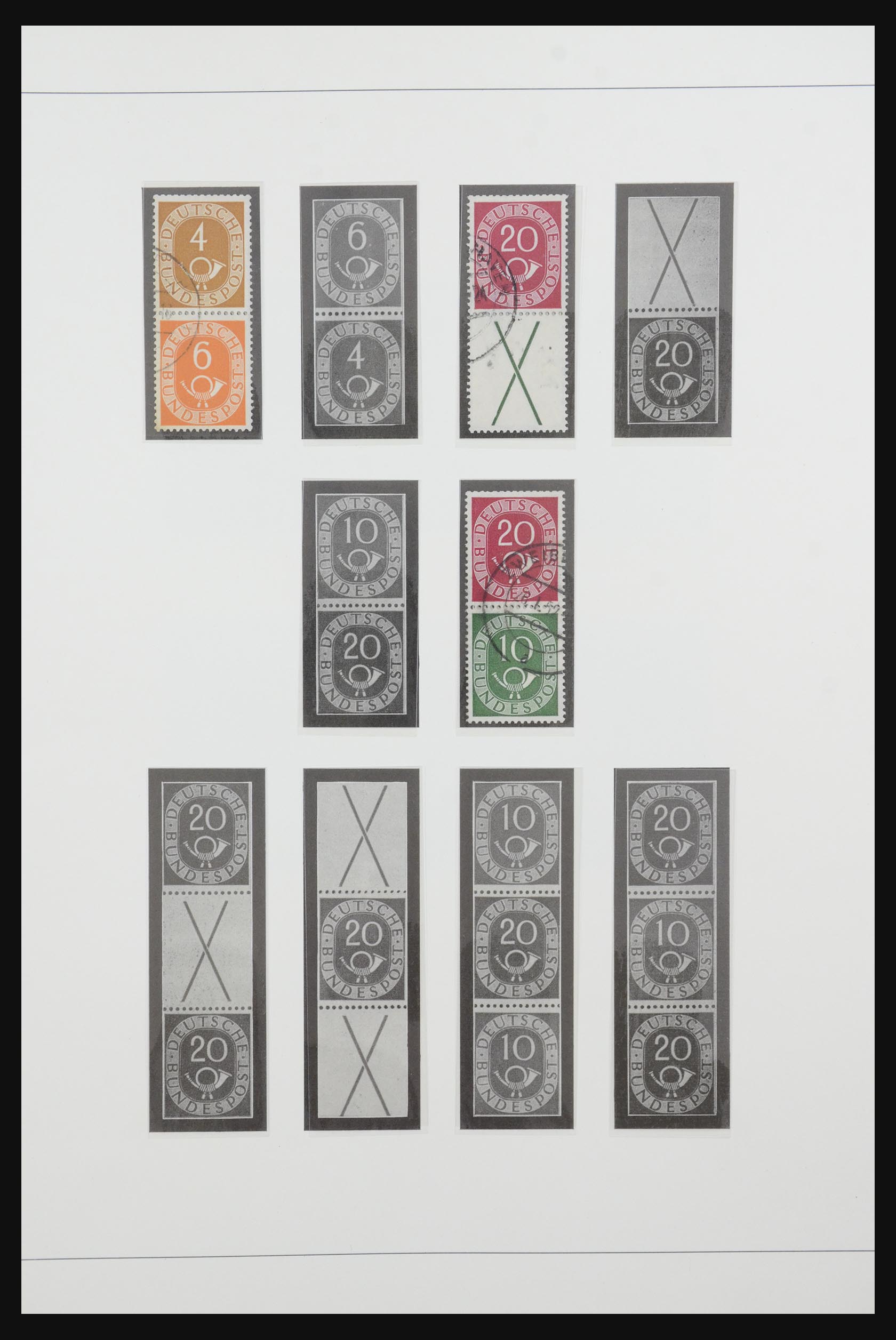 31842 001 - 31842 Bundespost combinaties 1951-2003.