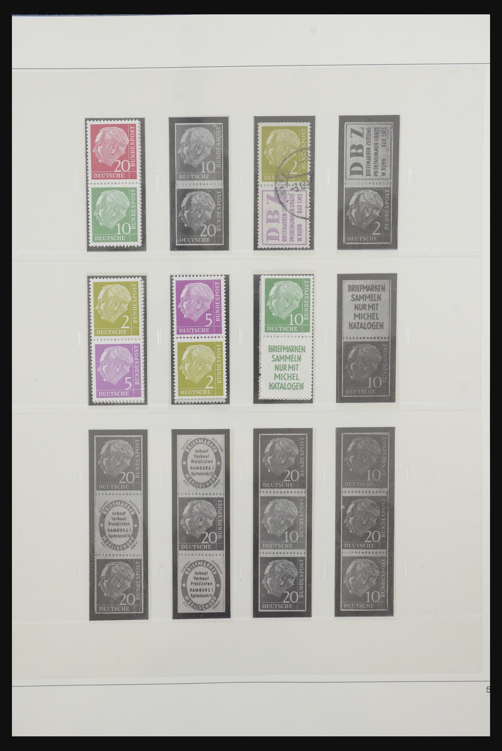 31842 005 - 31842 Bundespost combinations 1951-2003.