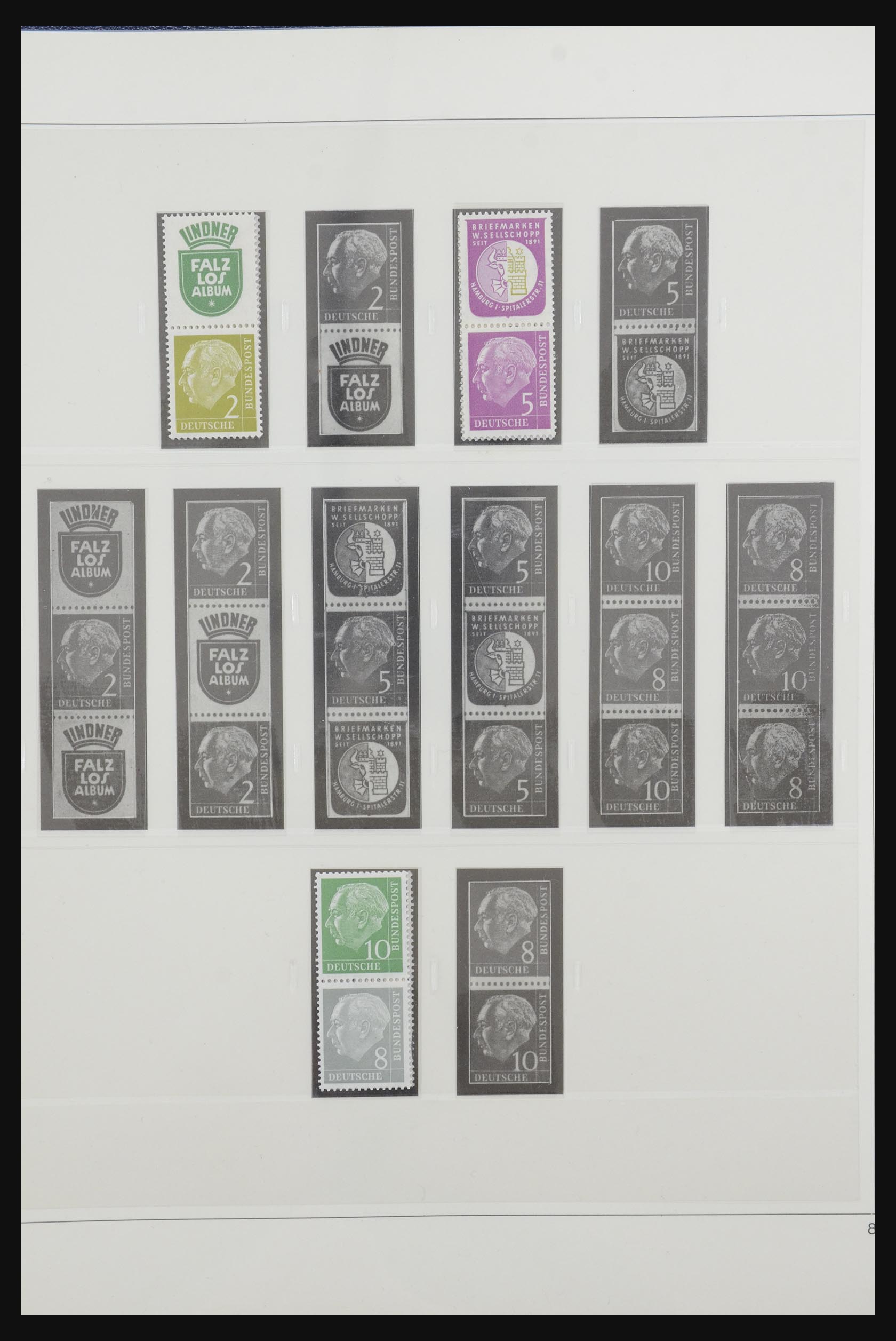 31842 010 - 31842 Bundespost combinaties 1951-2003.