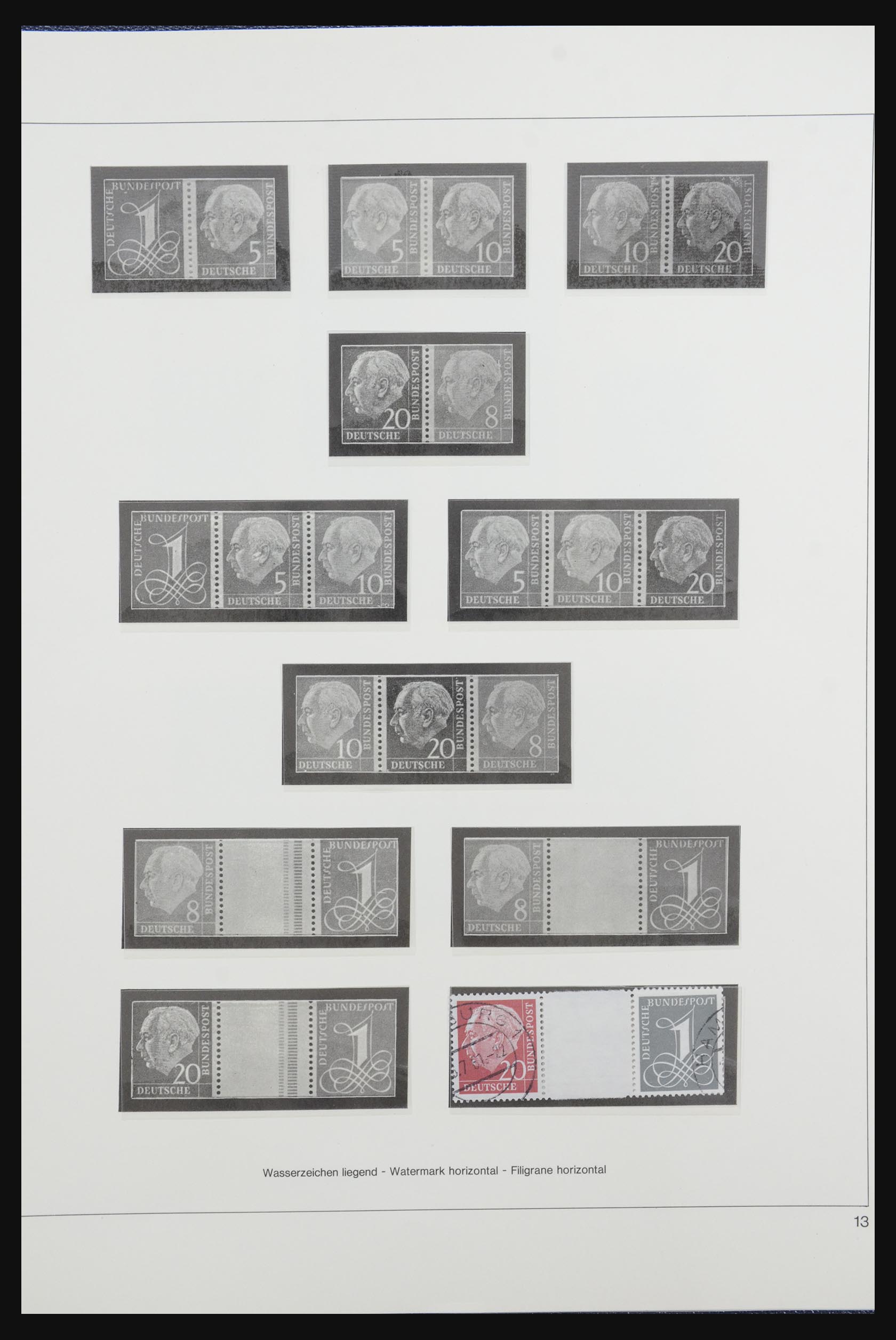 31842 016 - 31842 Bundespost combinations 1951-2003.