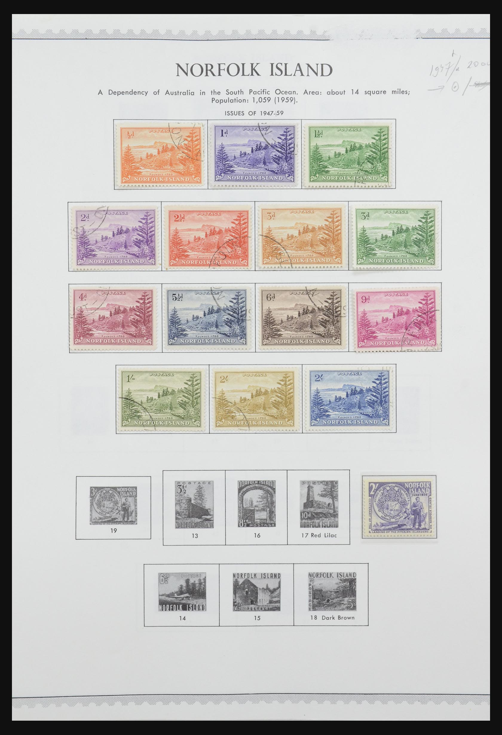 31858 001 - 31858 Norfolk eilanden 1947-2000.