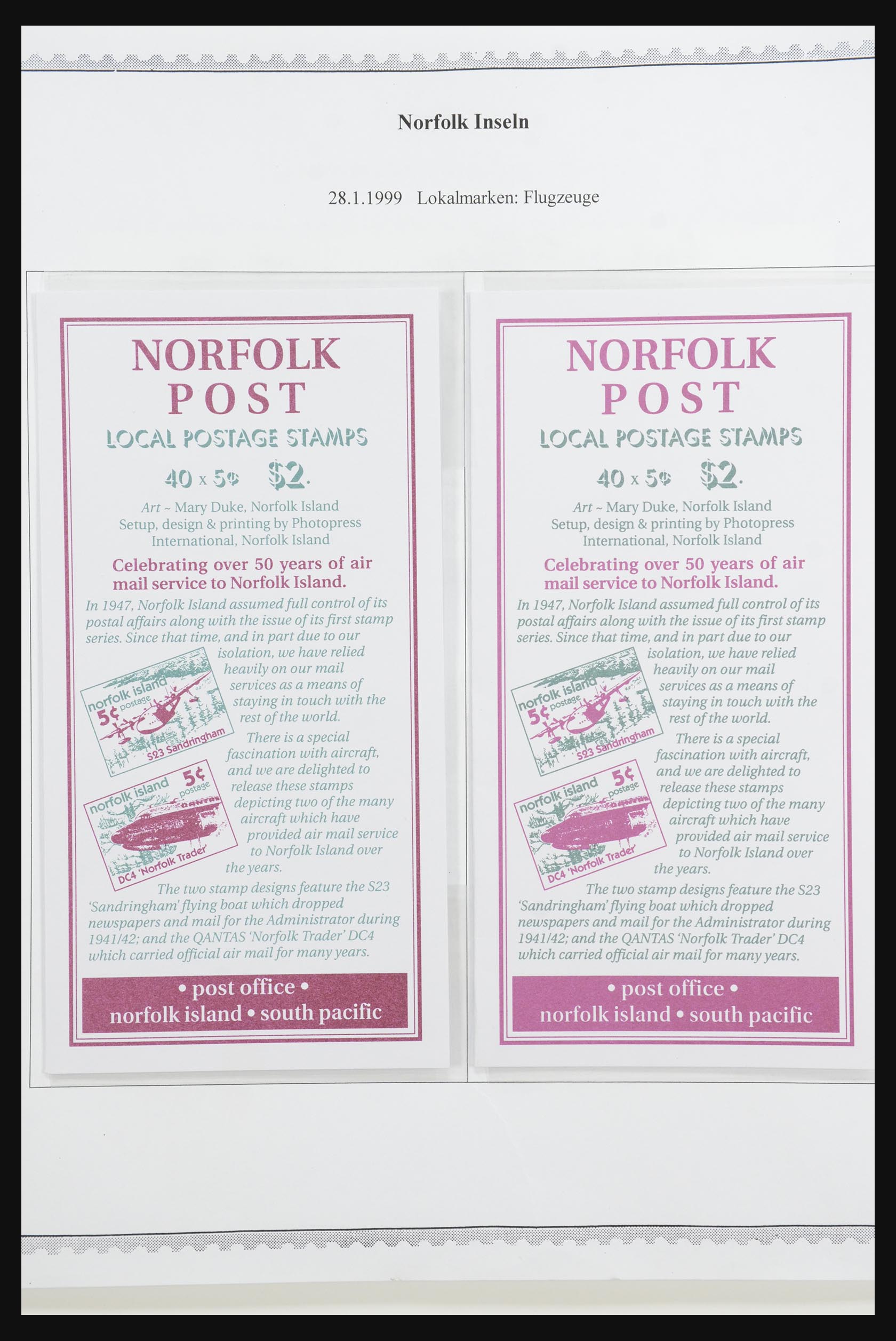 31858 073 - 31858 Norfolk eilanden 1947-2000.
