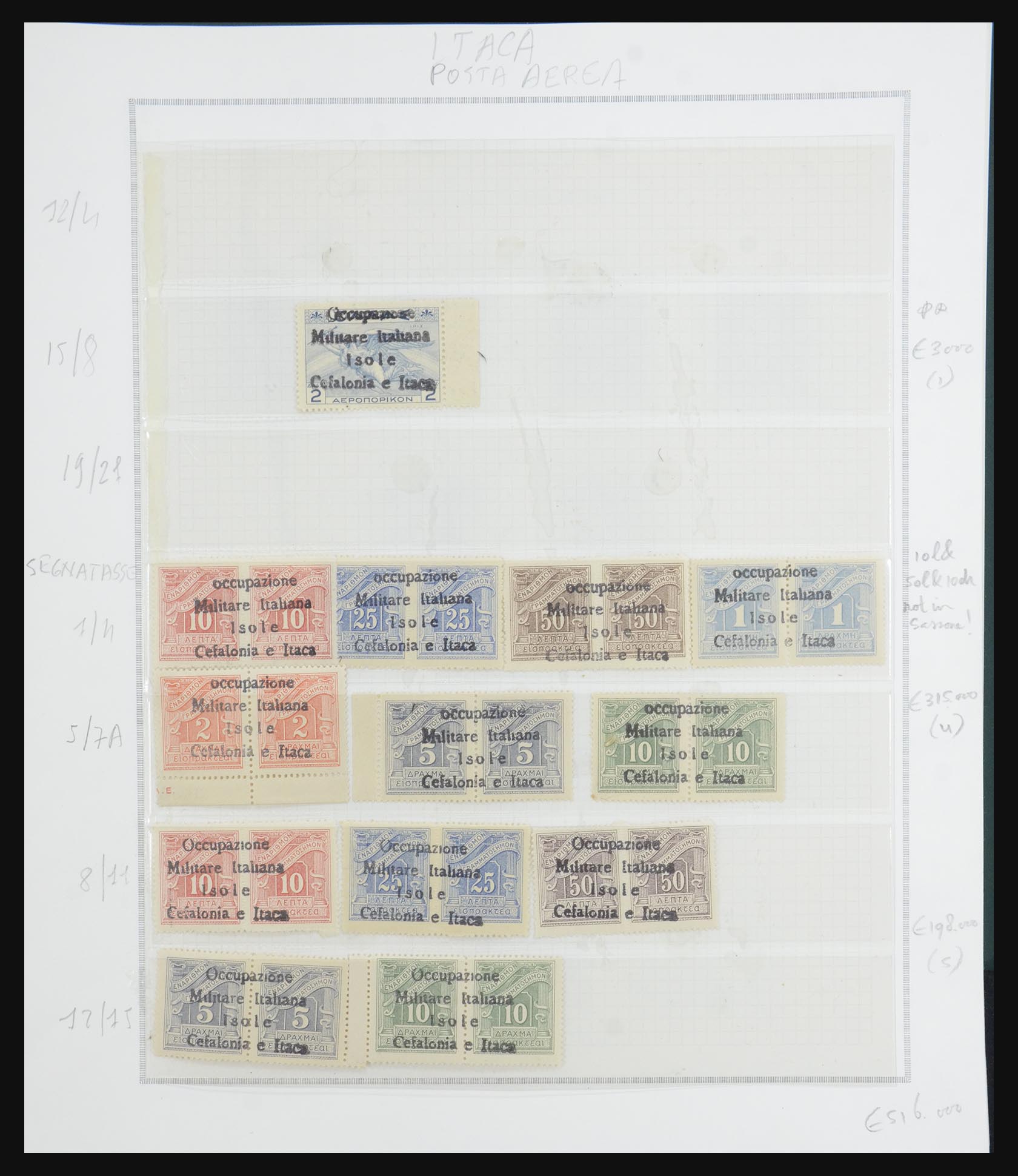 31870 012 - 31870 Italiaanse bezetting Ionische eilanden 1940-1944.