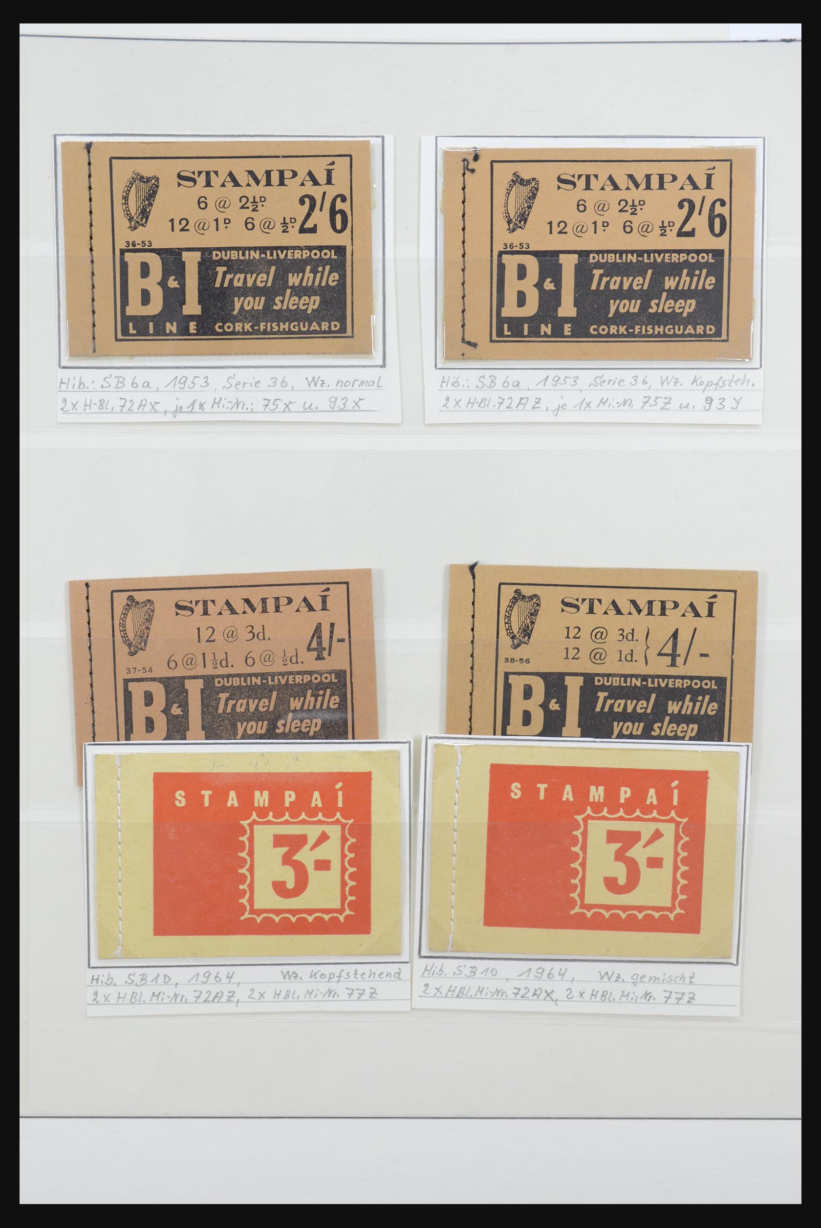 31880 001 - 31880 Ierland postzegelboekjes 1953-1999.