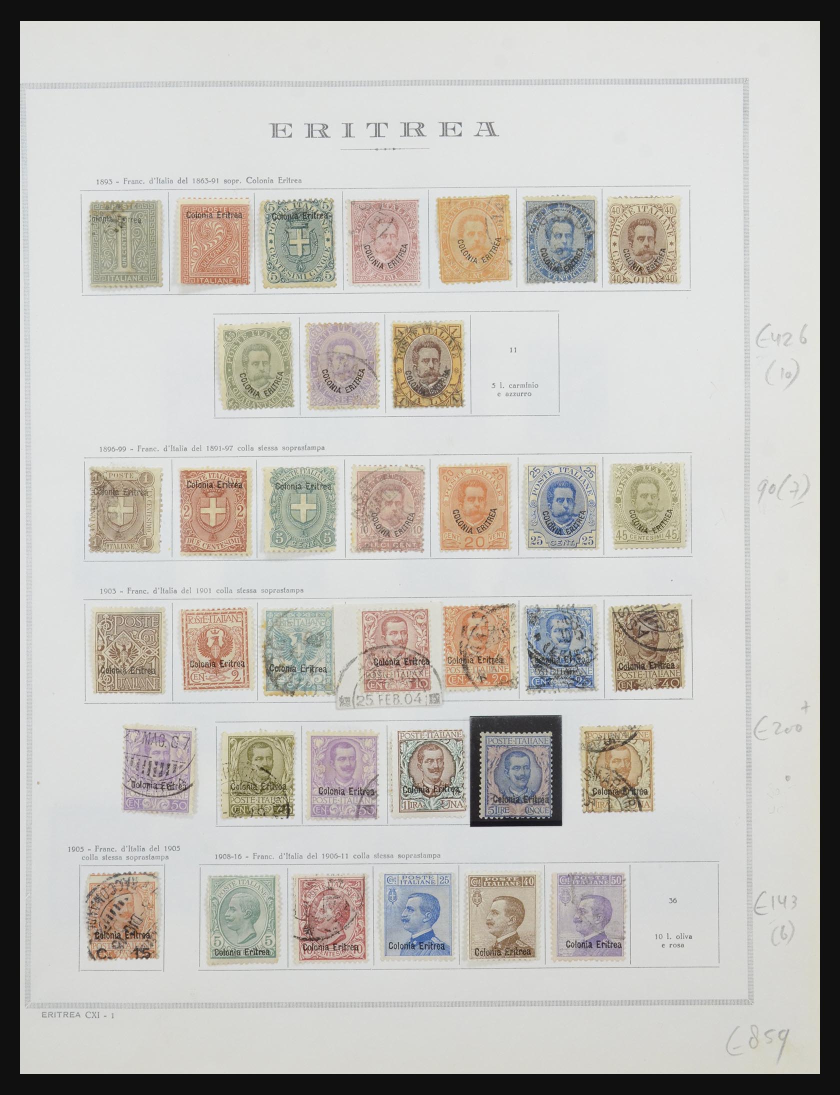 31881 001 - 31881 Eritrea 1893-1941.
