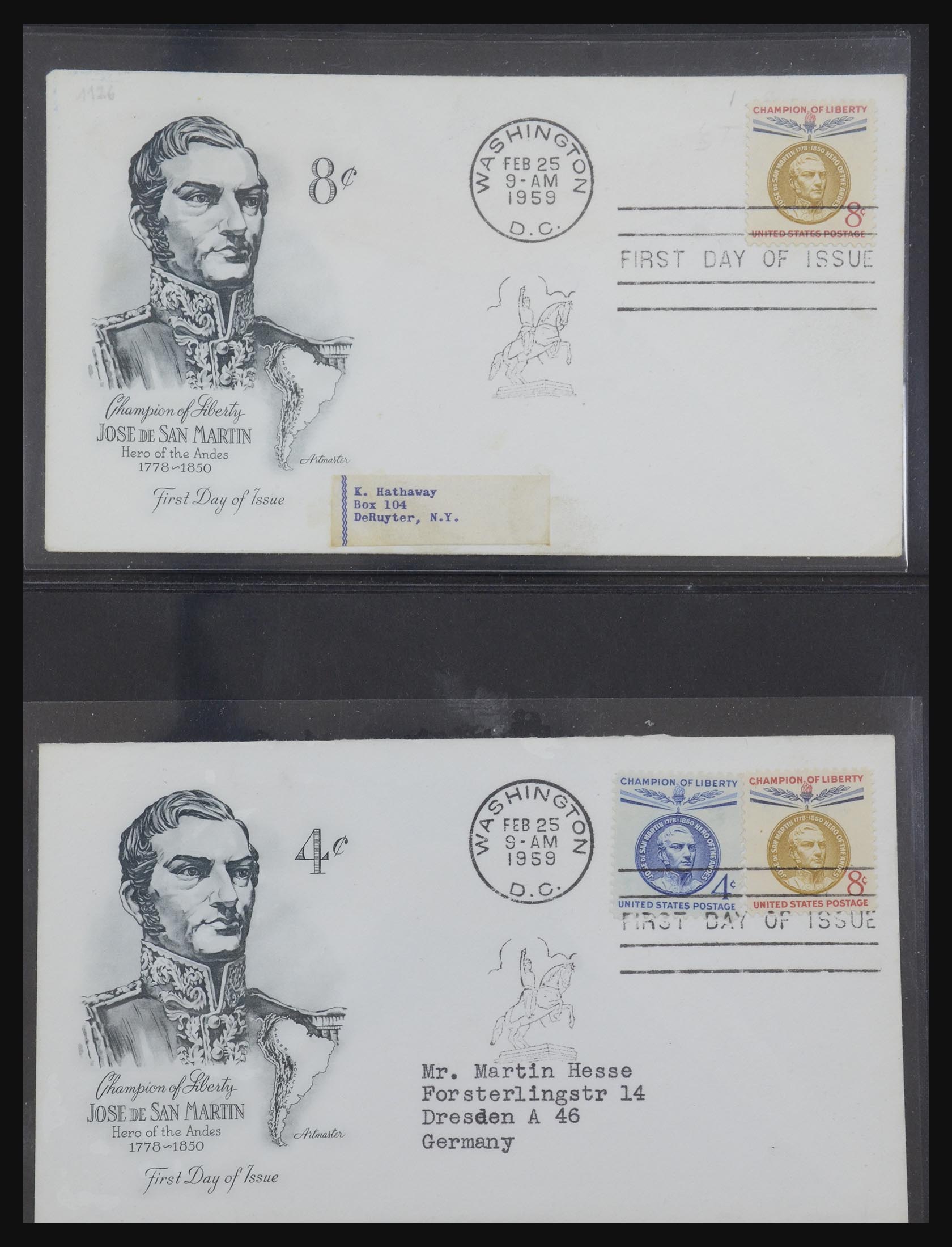 31913 0002 - 31913 USA fdc-collectie 1945-1990.