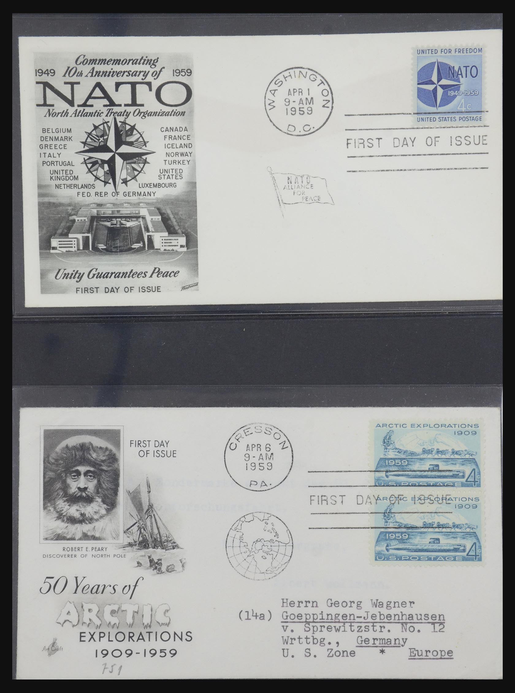 31913 0008 - 31913 USA first day cover collection 1945-1990.