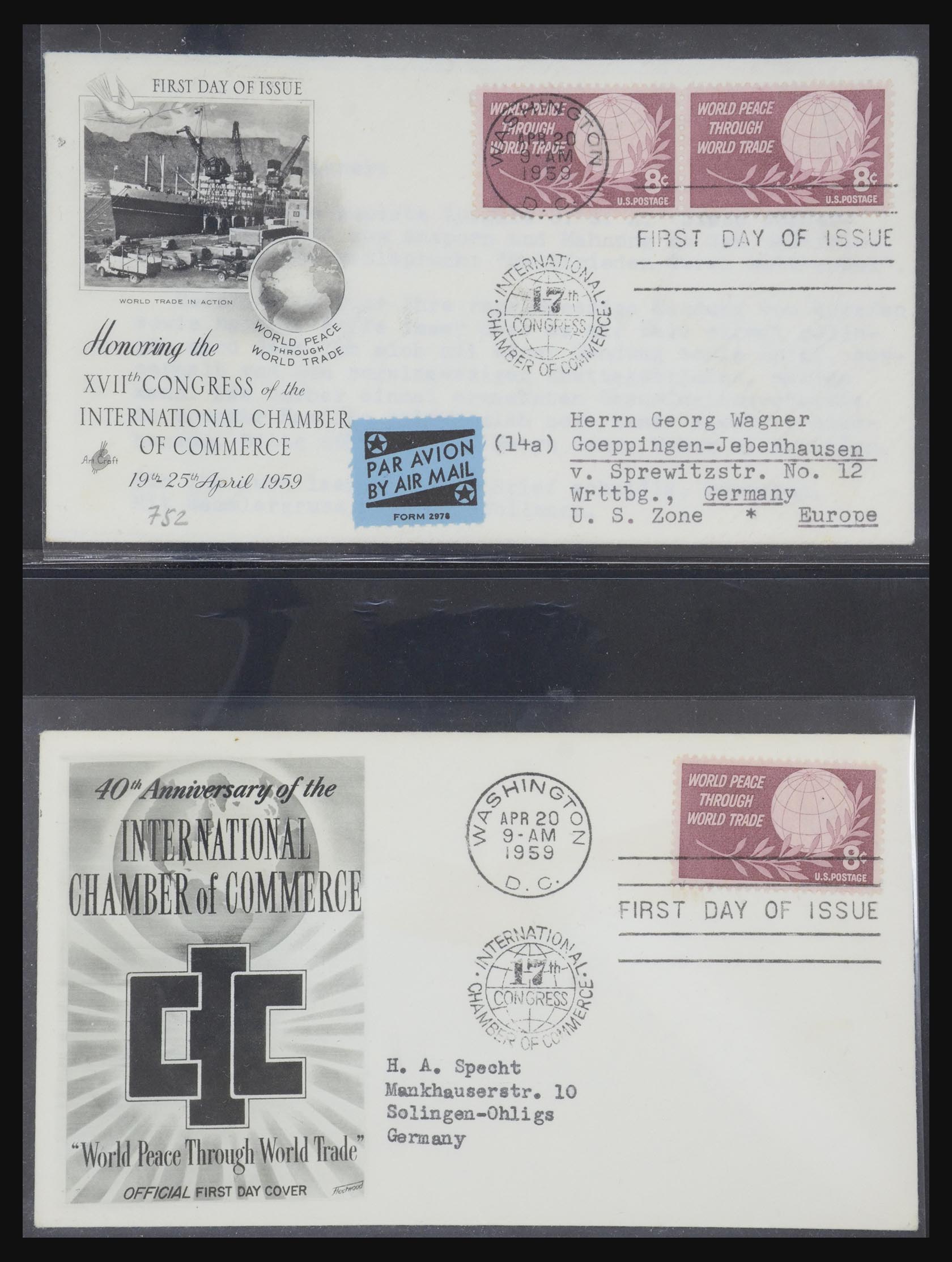 31913 0009 - 31913 USA fdc-collectie 1945-1990.