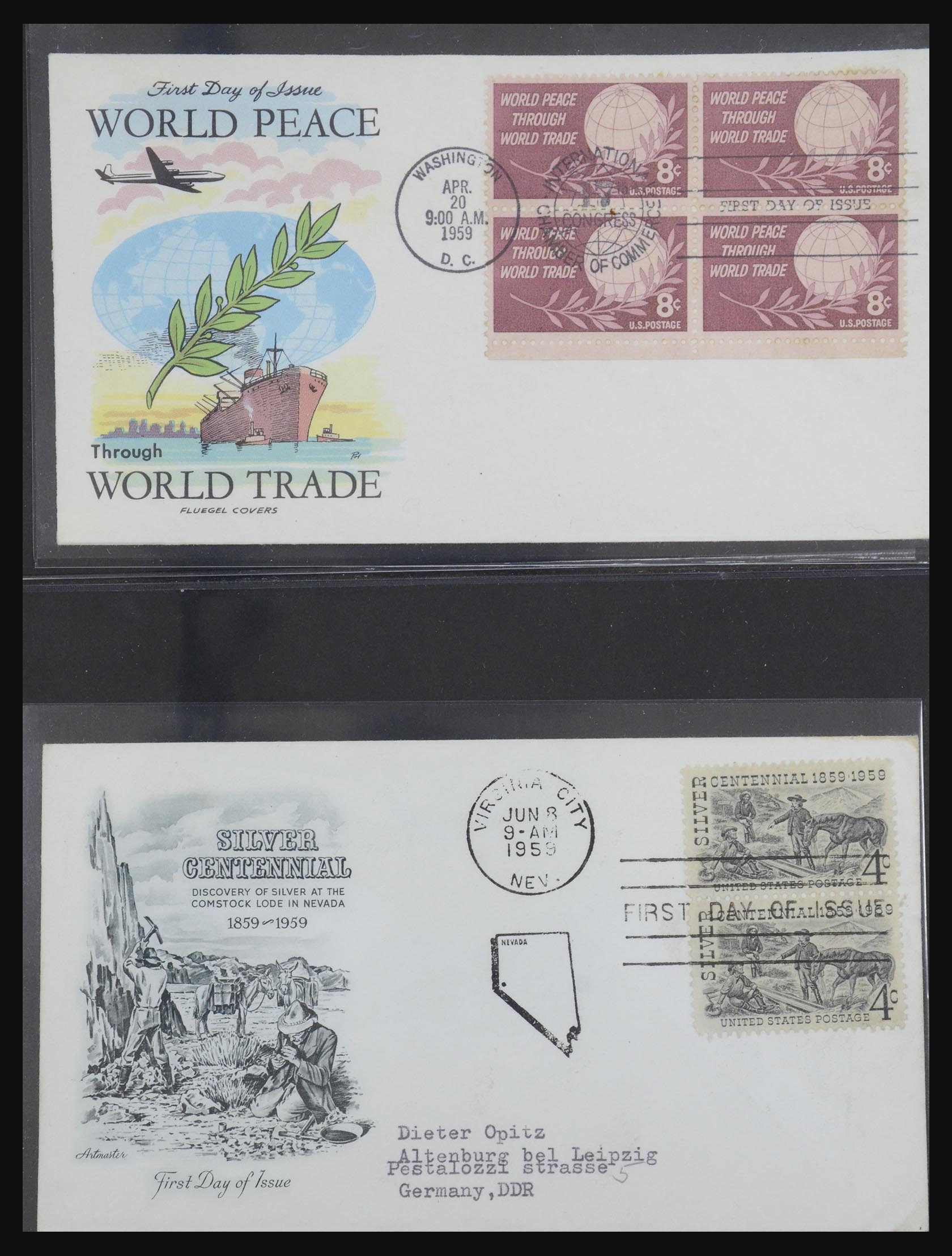 31913 0010 - 31913 USA first day cover collection 1945-1990.
