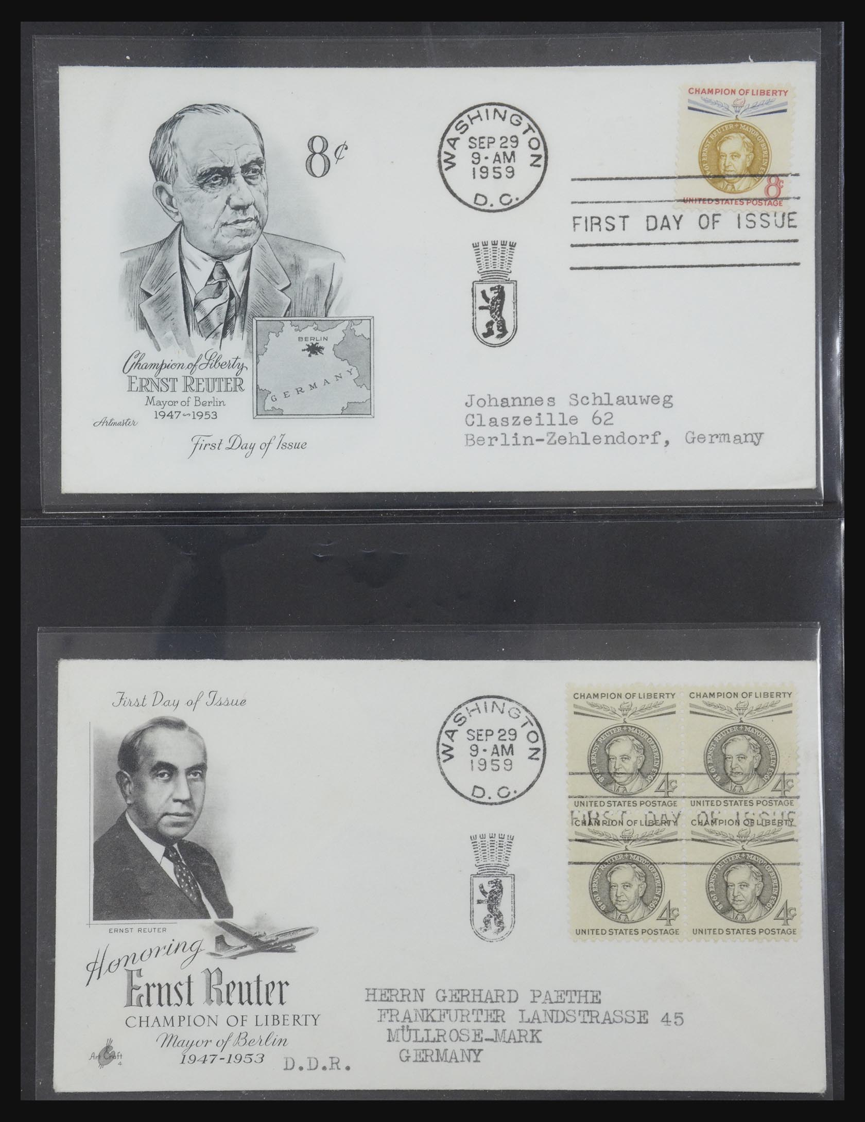 31913 0025 - 31913 USA first day cover collection 1945-1990.
