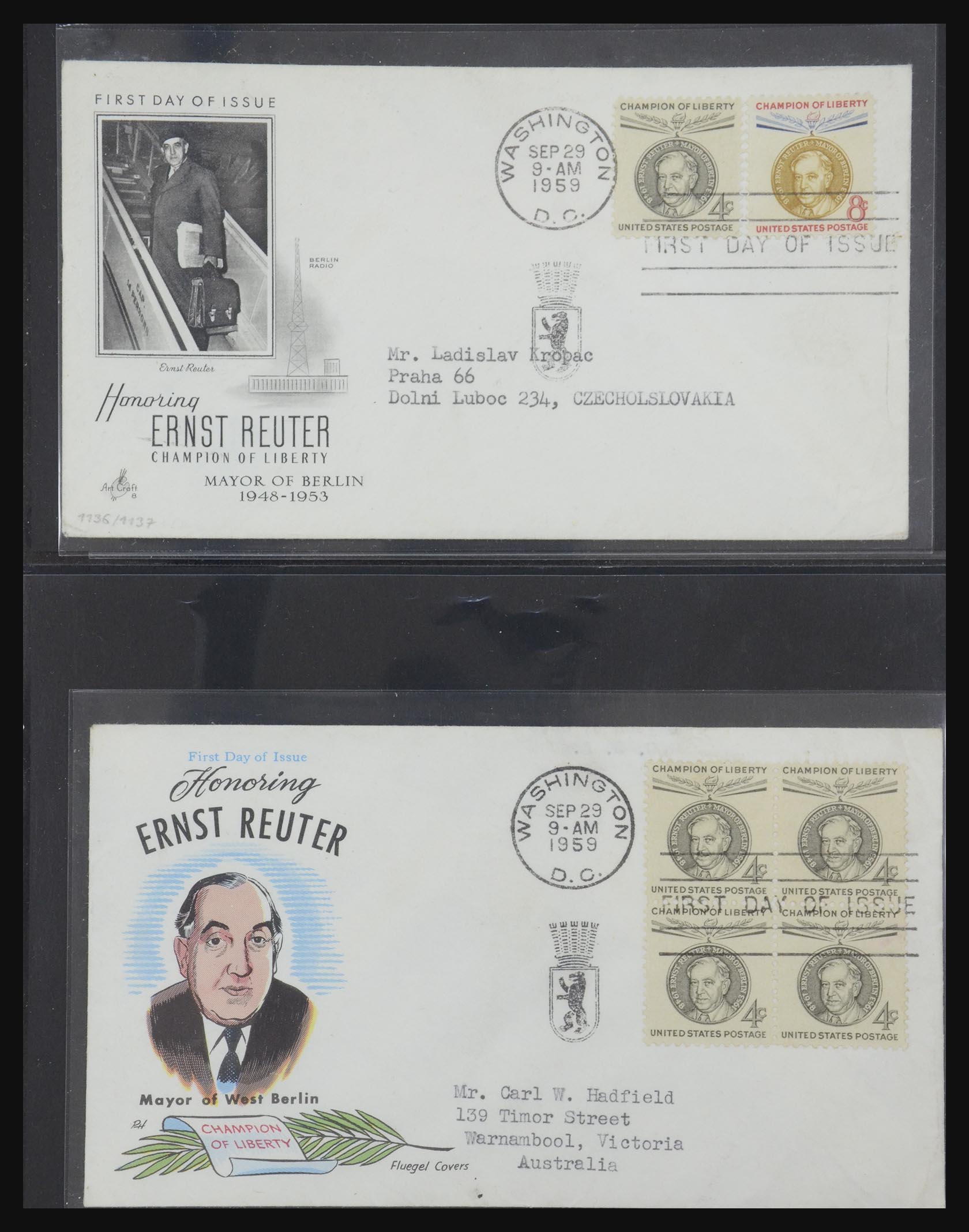 31913 0027 - 31913 USA first day cover collection 1945-1990.