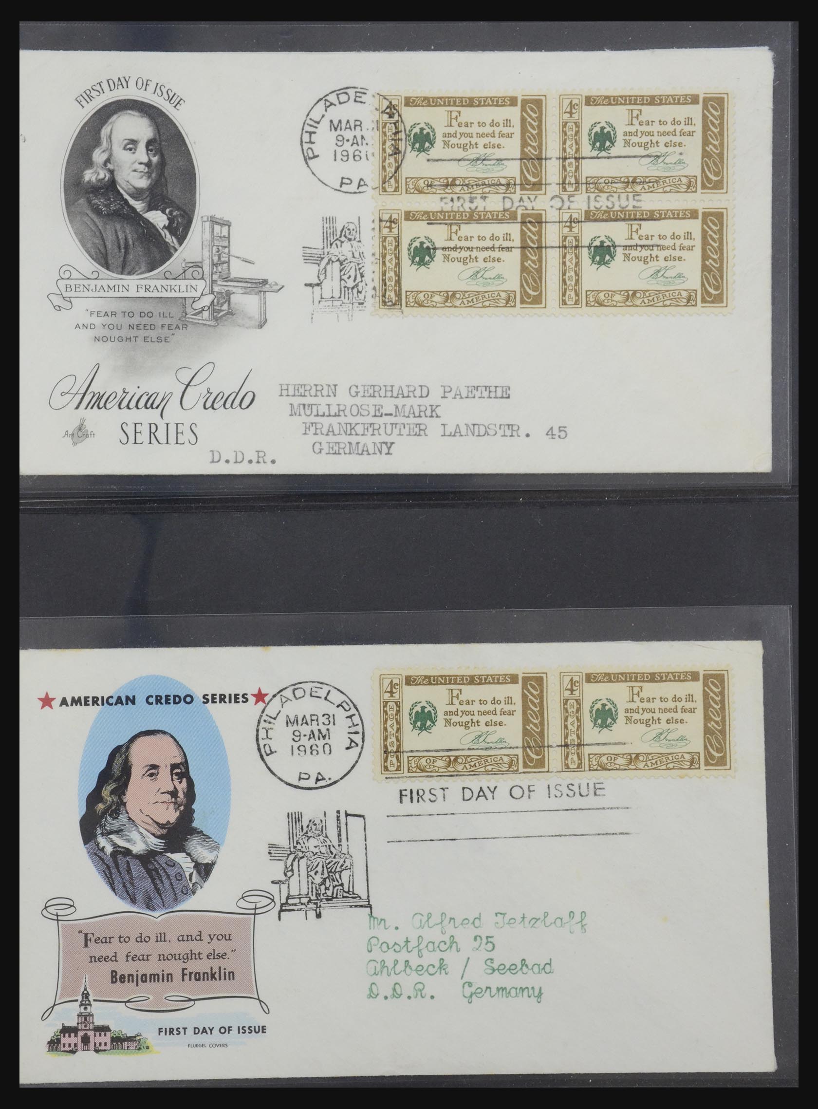 31913 0038 - 31913 USA first day cover collection 1945-1990.