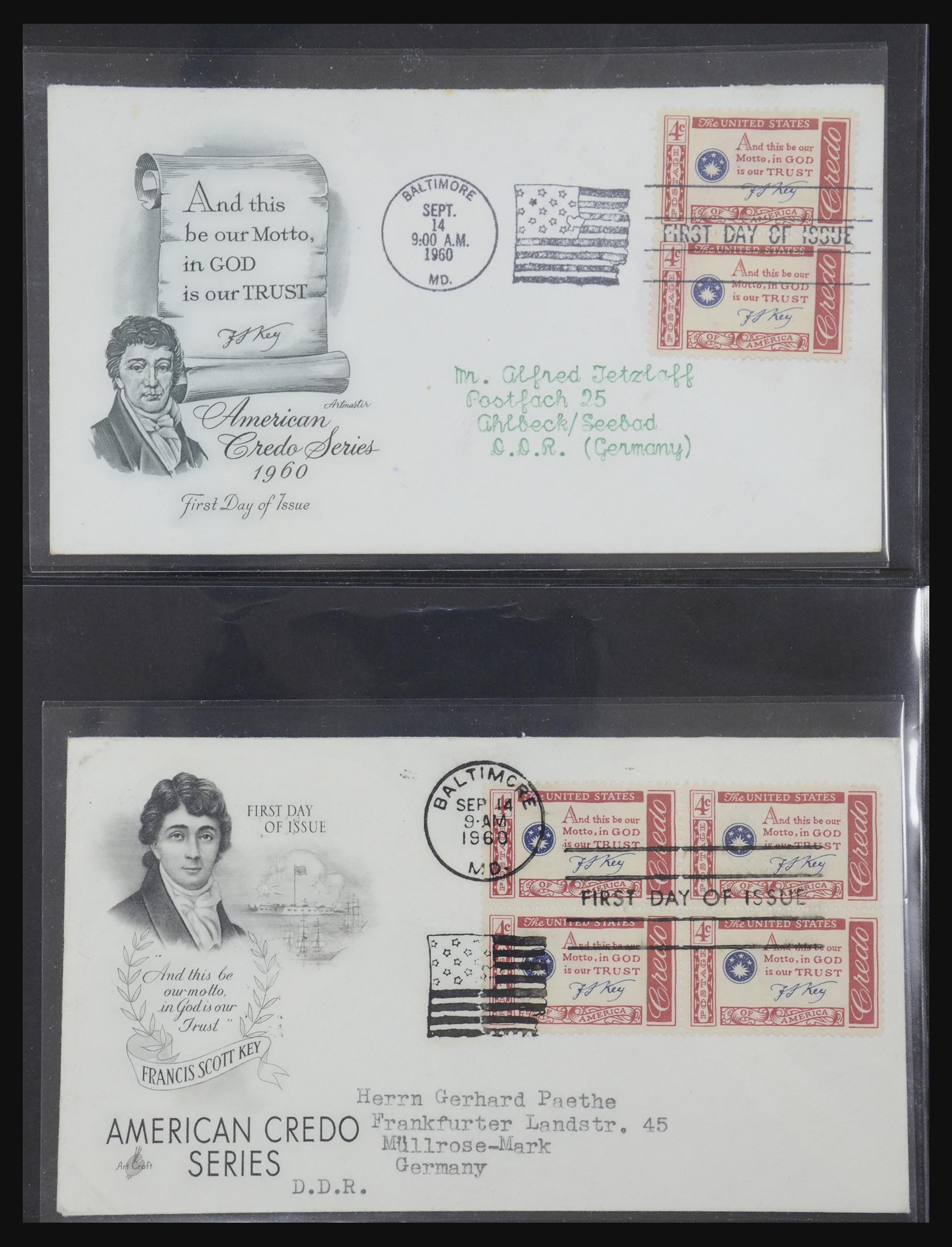 31913 0041 - 31913 USA first day cover collection 1945-1990.