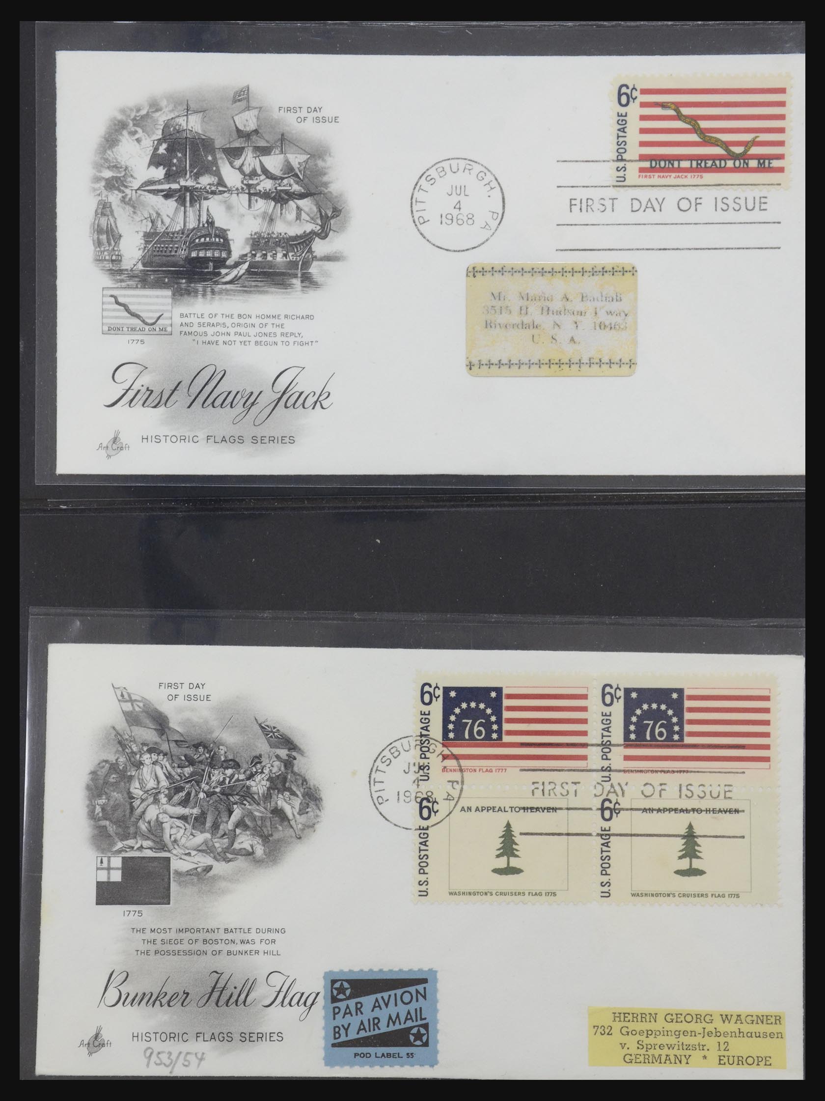31913 0058 - 31913 USA first day cover collection 1945-1990.