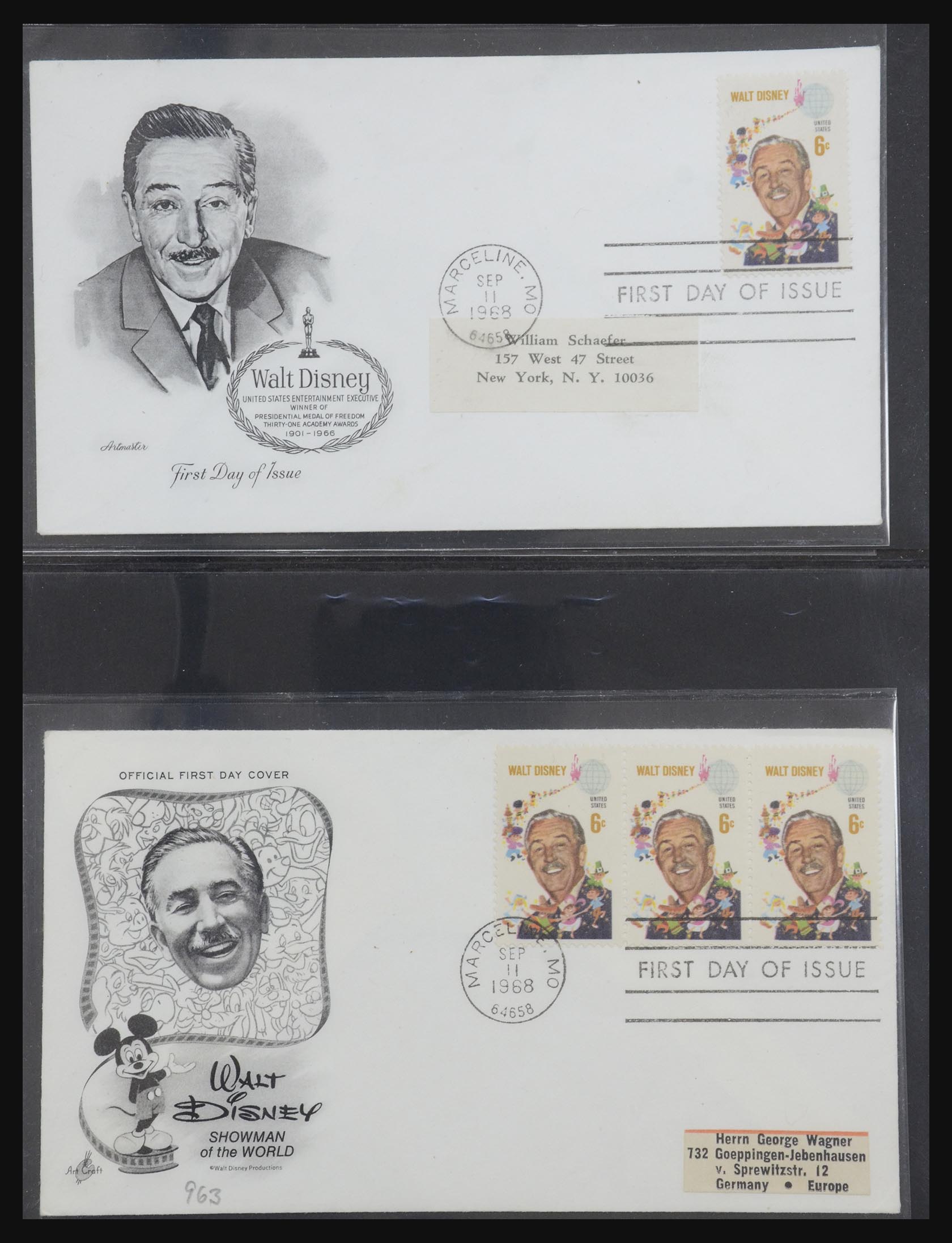 31913 0061 - 31913 USA first day cover collection 1945-1990.