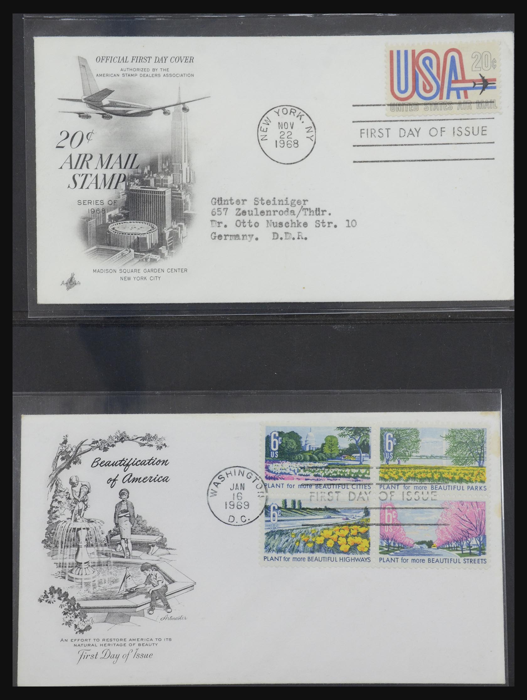 31913 0072 - 31913 USA first day cover collection 1945-1990.