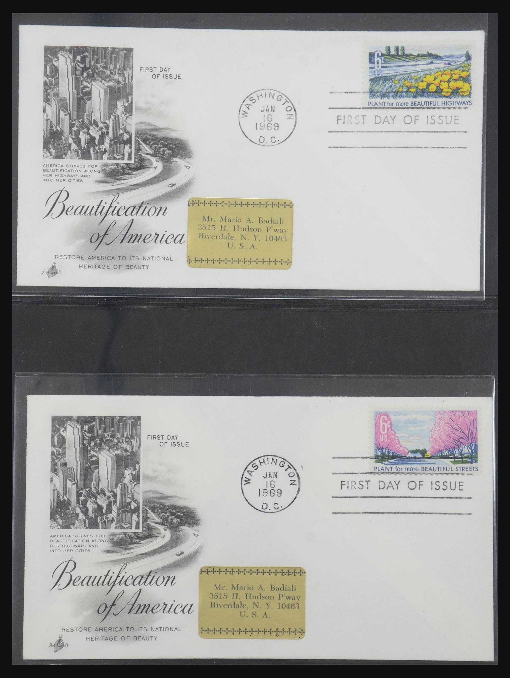 31913 0074 - 31913 USA first day cover collection 1945-1990.