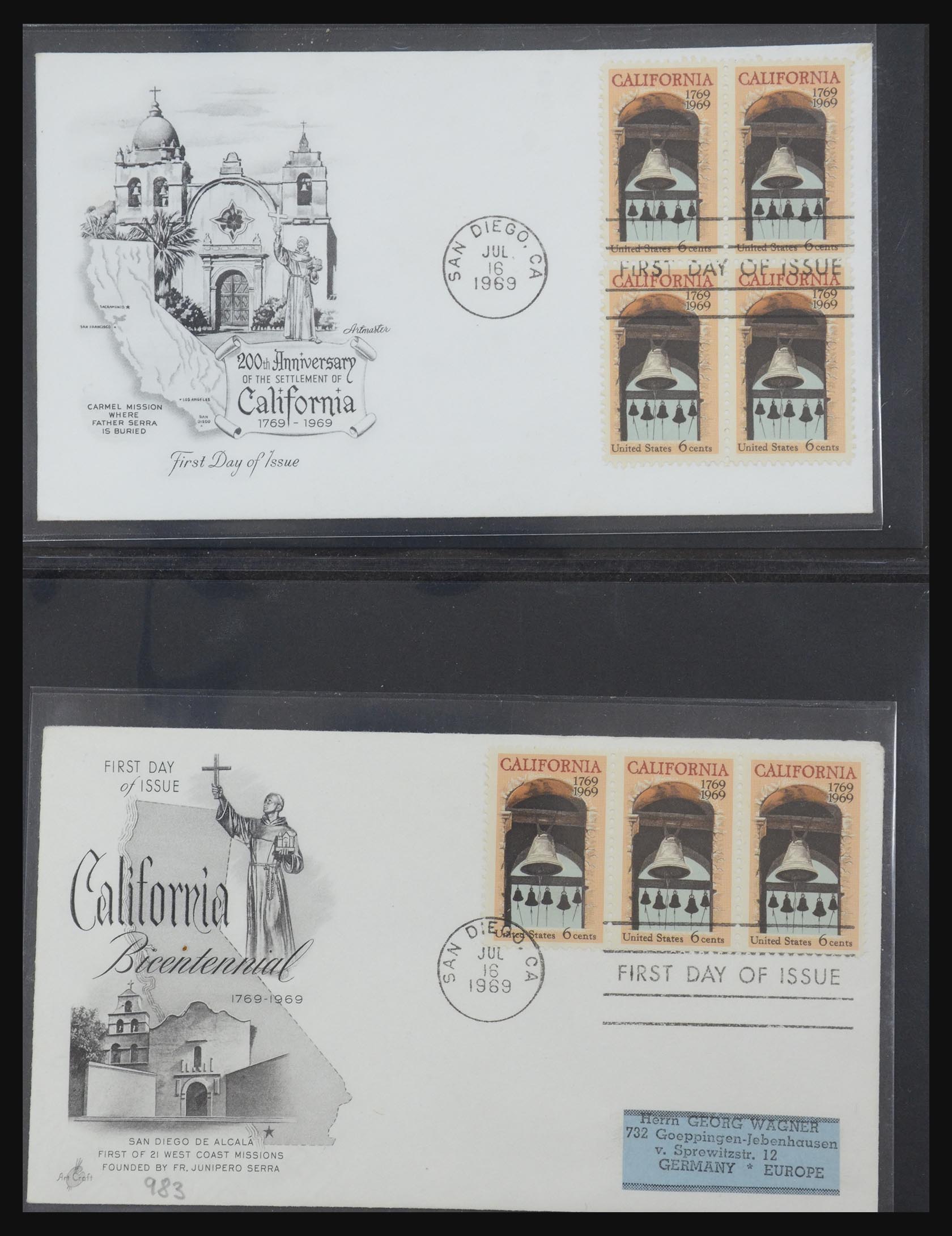 31913 0082 - 31913 USA fdc-collectie 1945-1990.