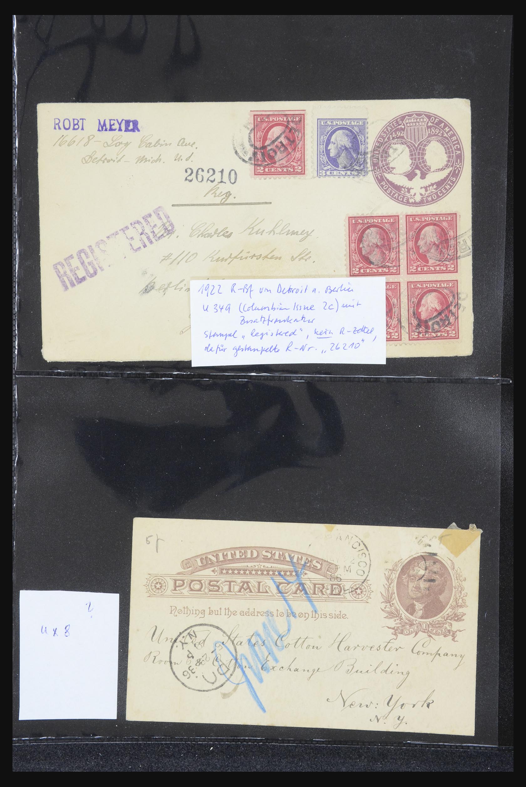 31914 0001 - 31914 USA brieven 1838-1950.