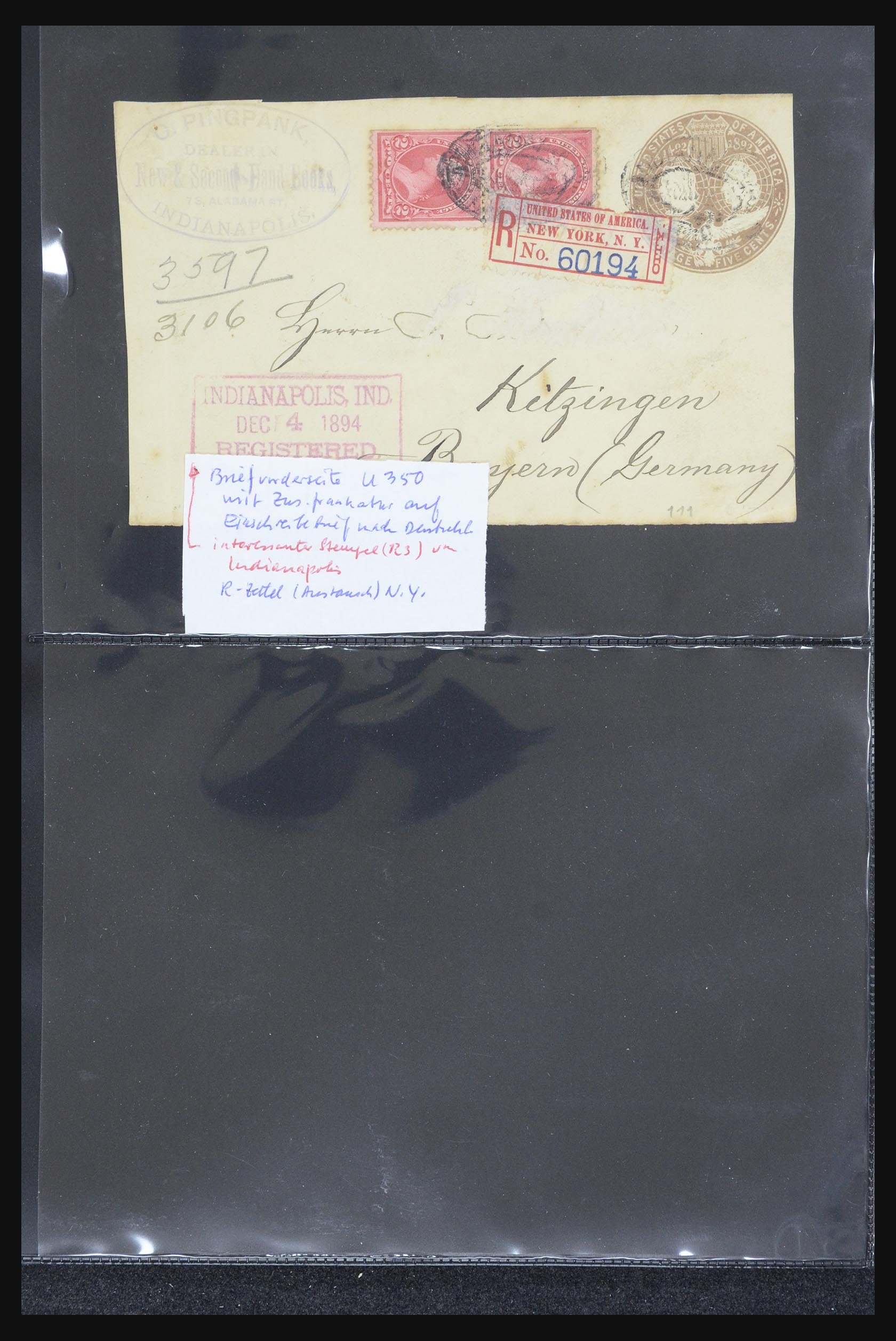 31914 0010 - 31914 USA brieven 1838-1950.