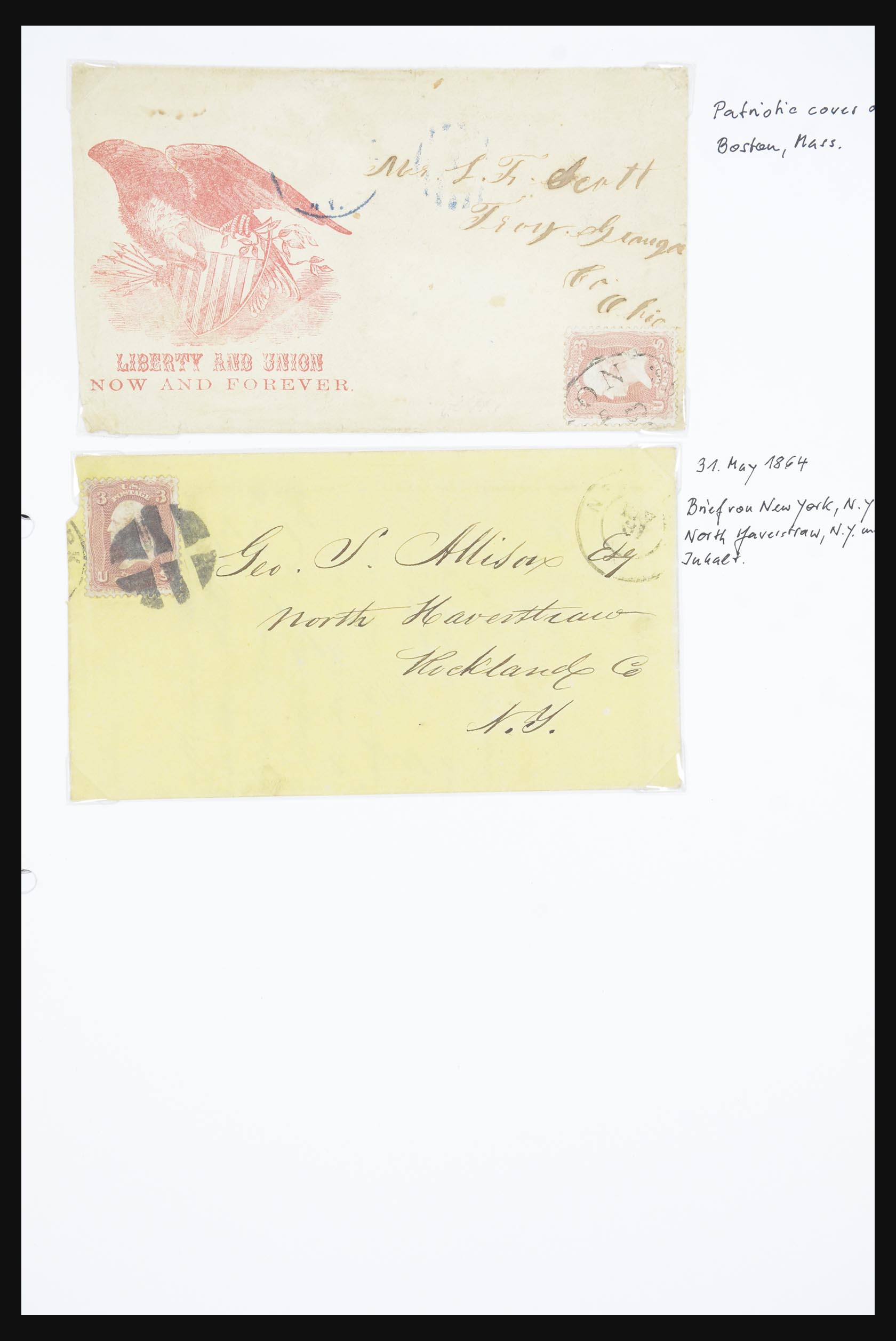 31914 0019 - 31914 USA brieven 1838-1950.
