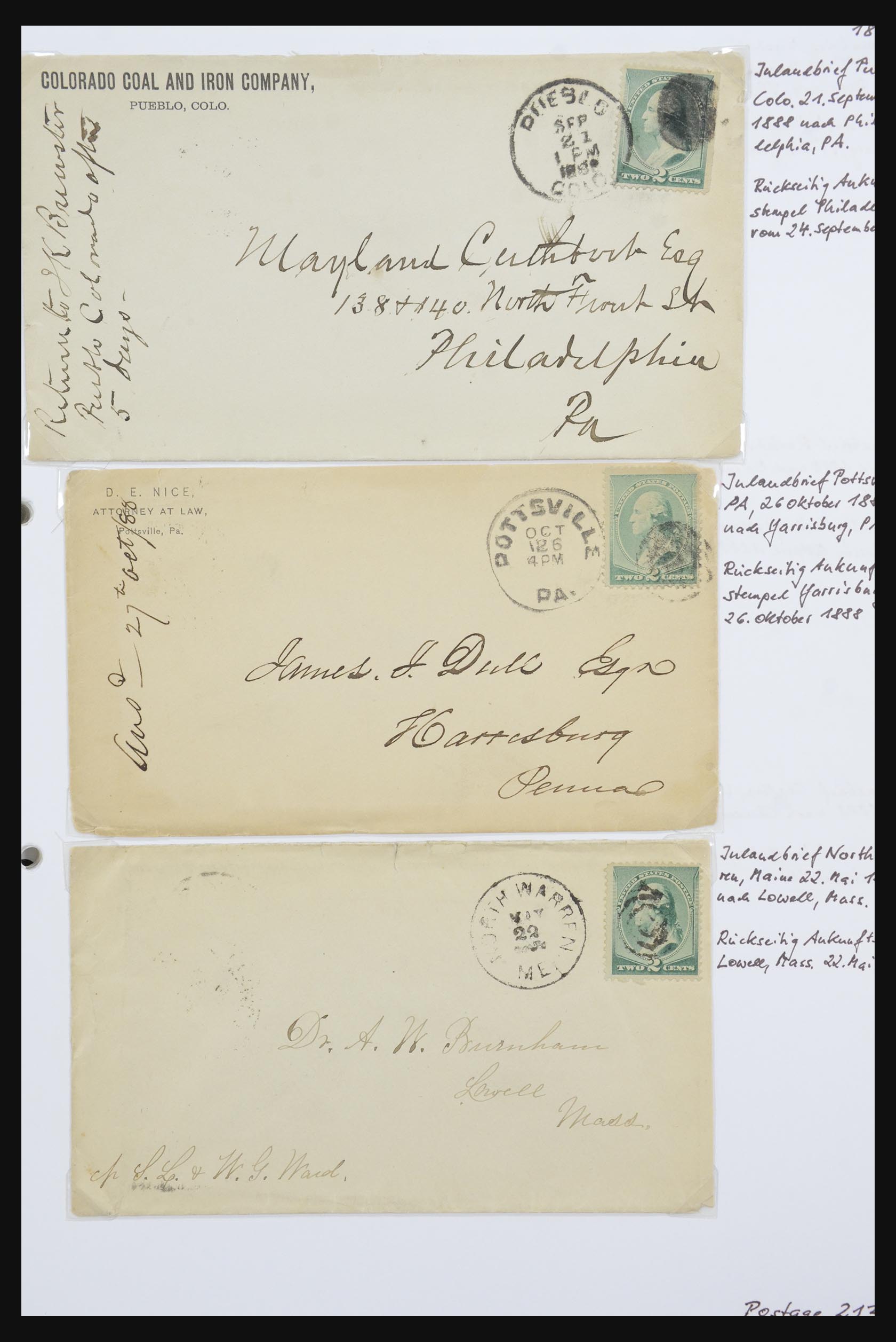 31914 0029 - 31914 USA covers 1838-1950,