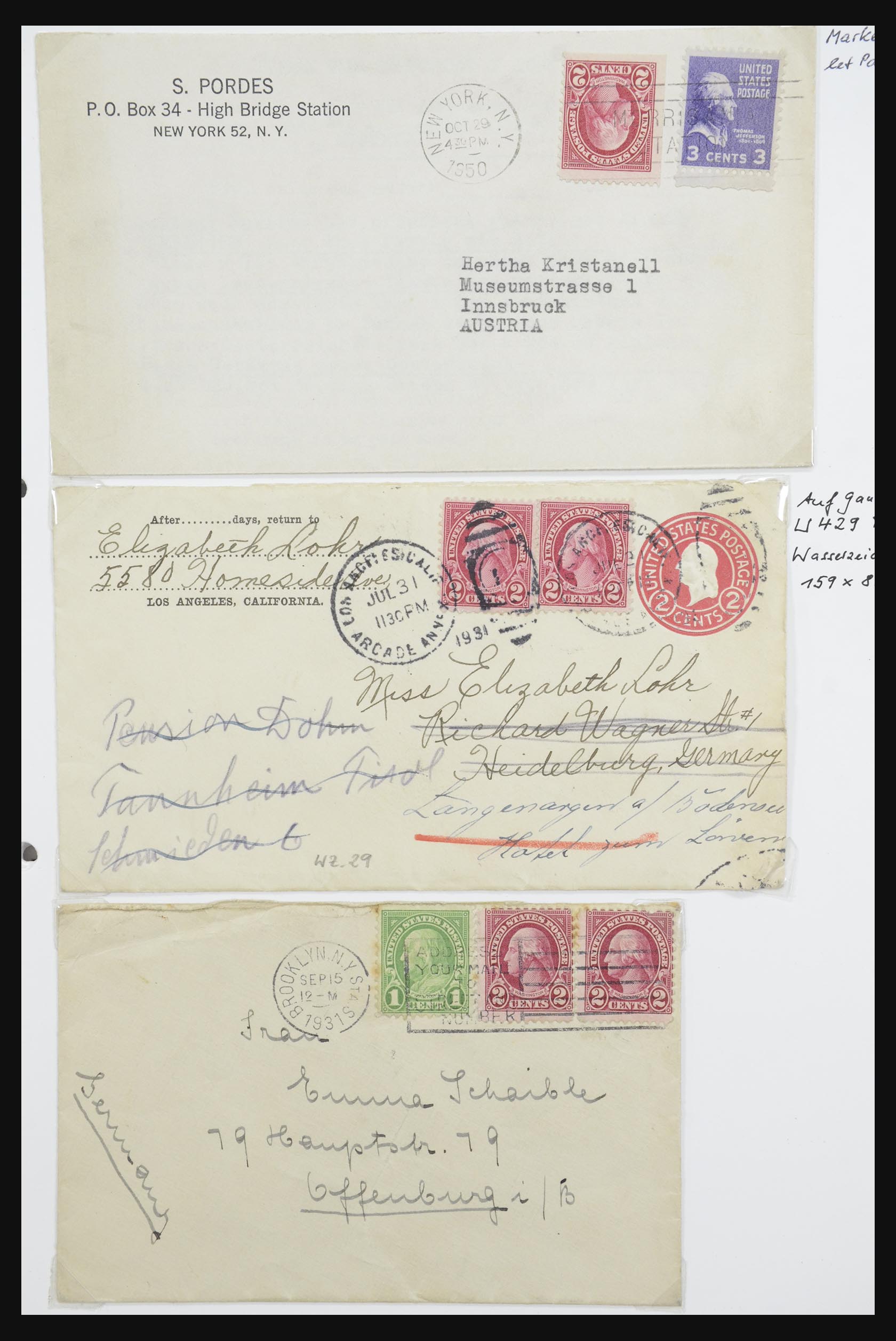 31914 0082 - 31914 USA covers 1838-1950,