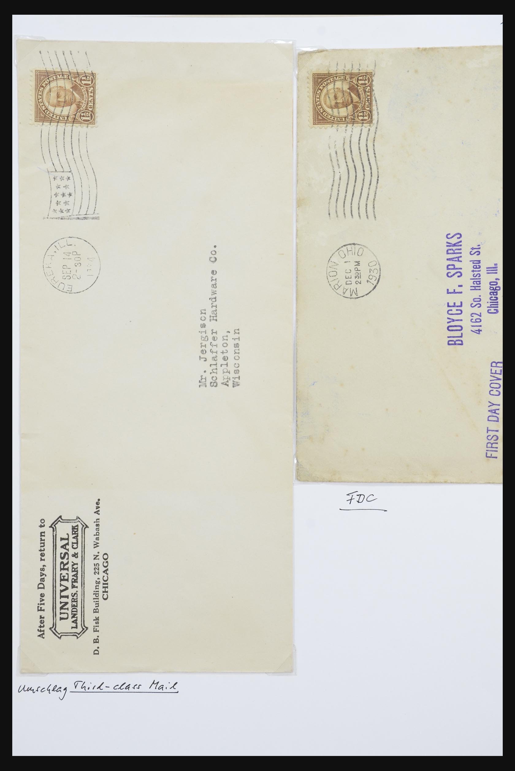 31914 0096 - 31914 USA covers 1838-1950,