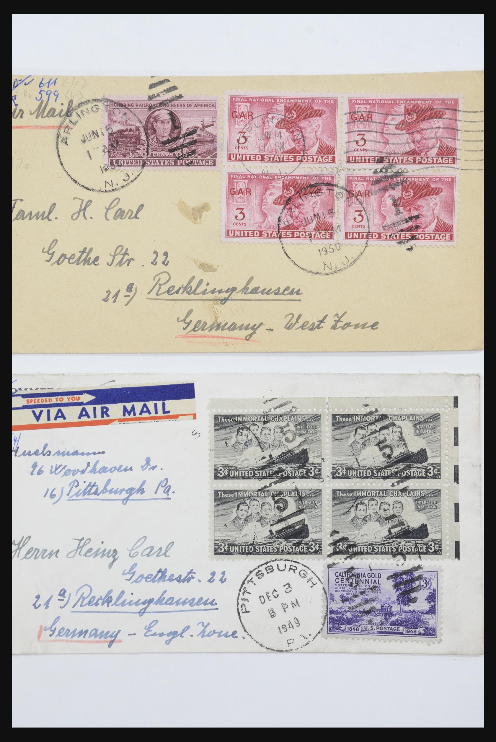 31914 1403 - 31914 USA covers 1838-1950,