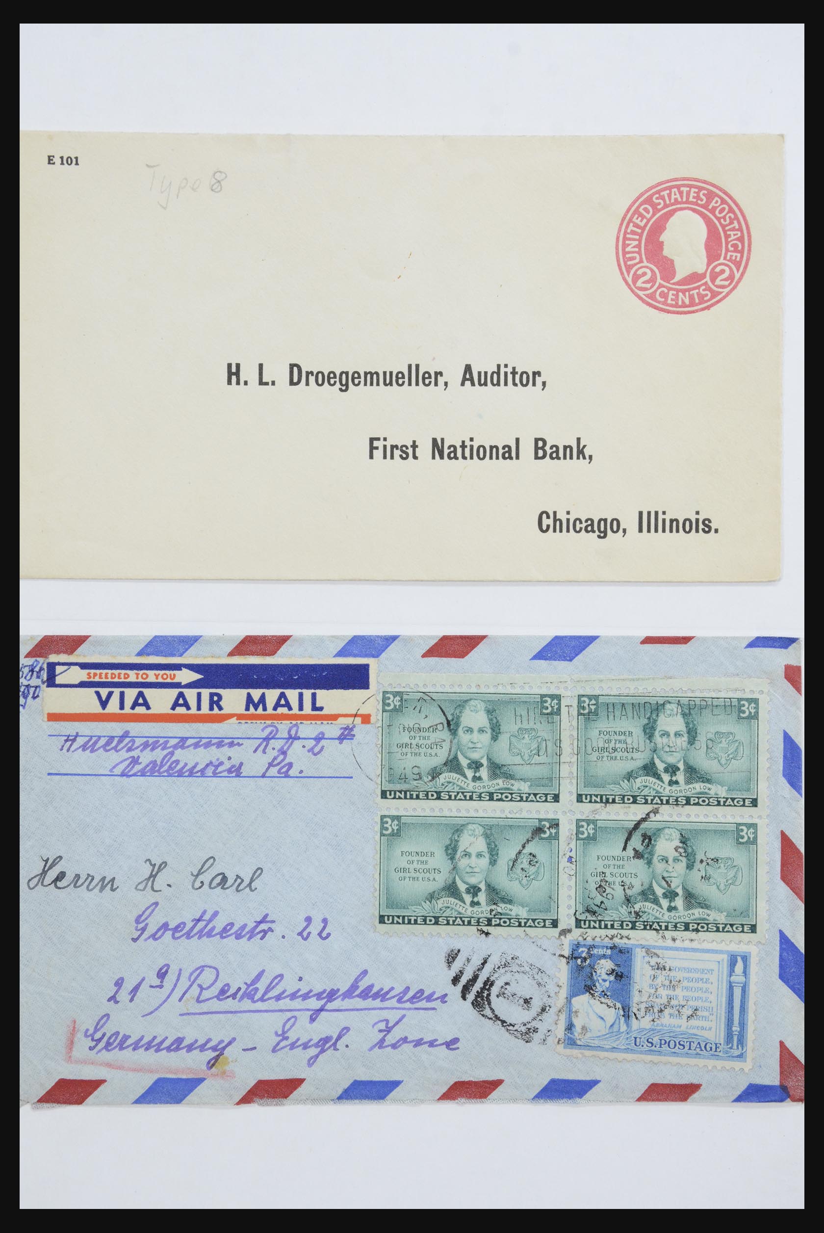 31914 1404 - 31914 USA covers 1838-1950,