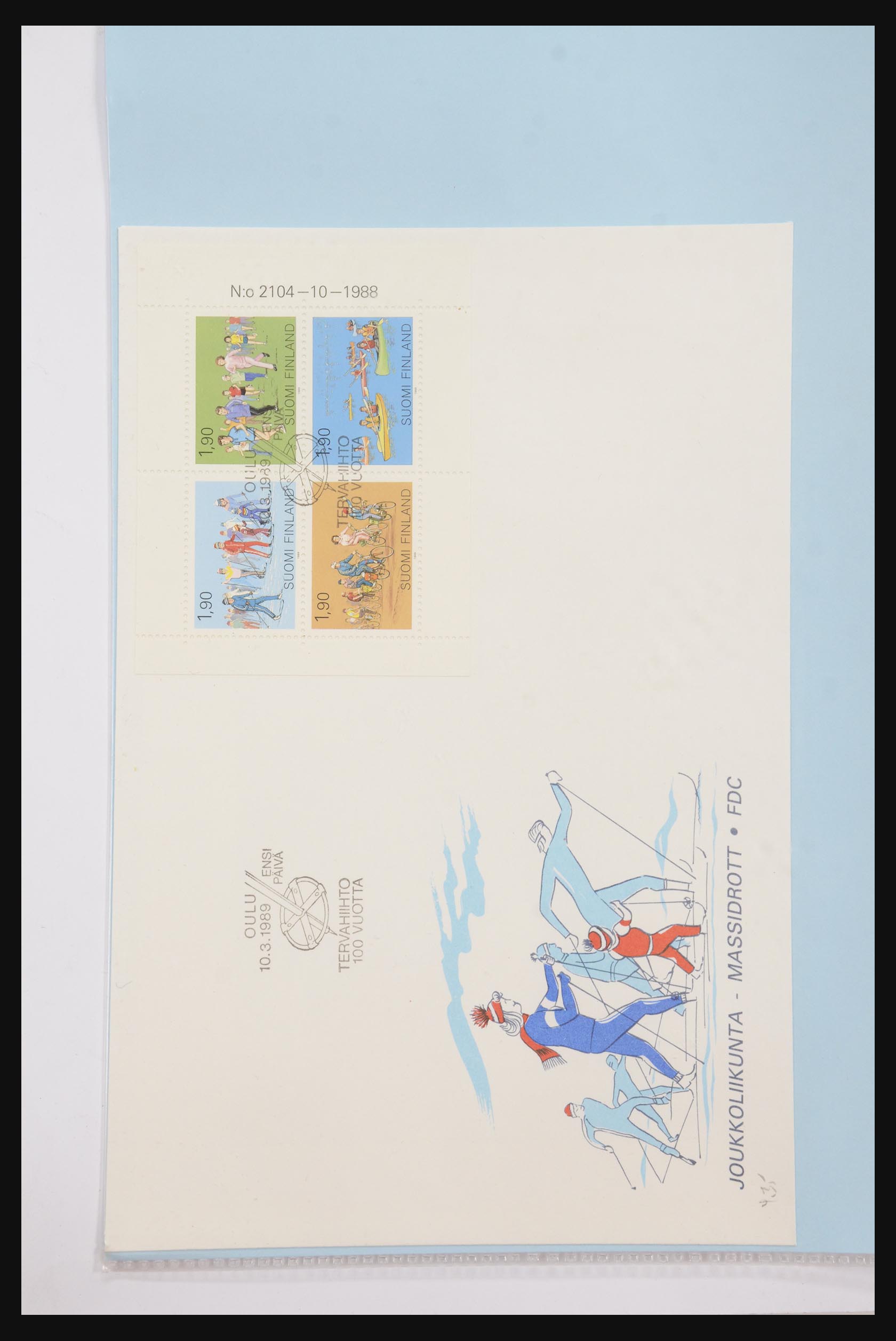 31915 002 - 31915 Western Europe souvenir sheets and stamp booklets on FDC.