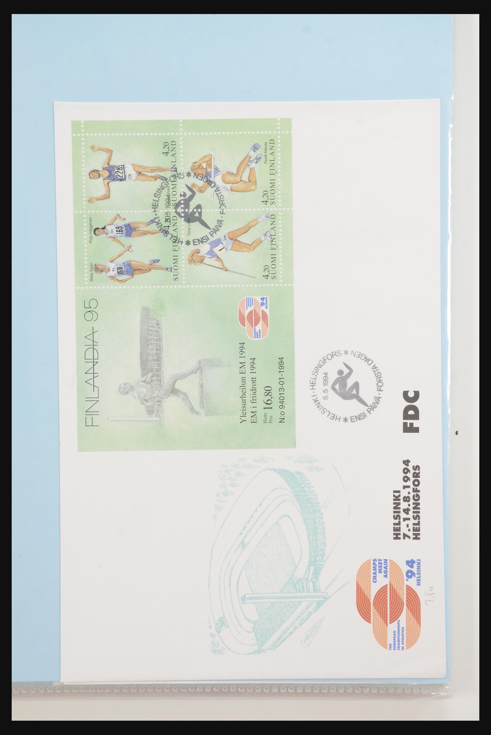 31915 011 - 31915 Western Europe souvenir sheets and stamp booklets on FDC.