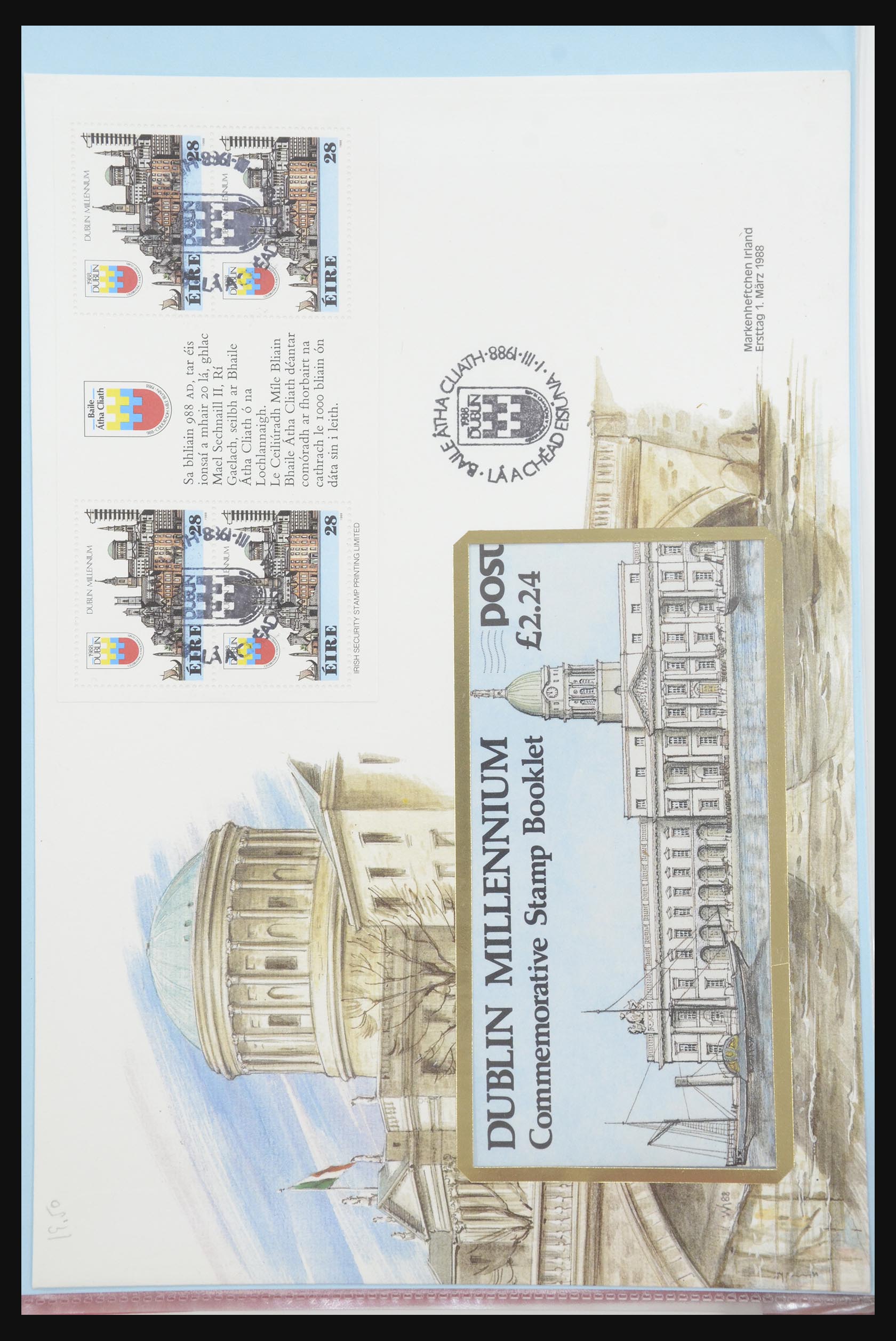 31915 070 - 31915 Western Europe souvenir sheets and stamp booklets on FDC.