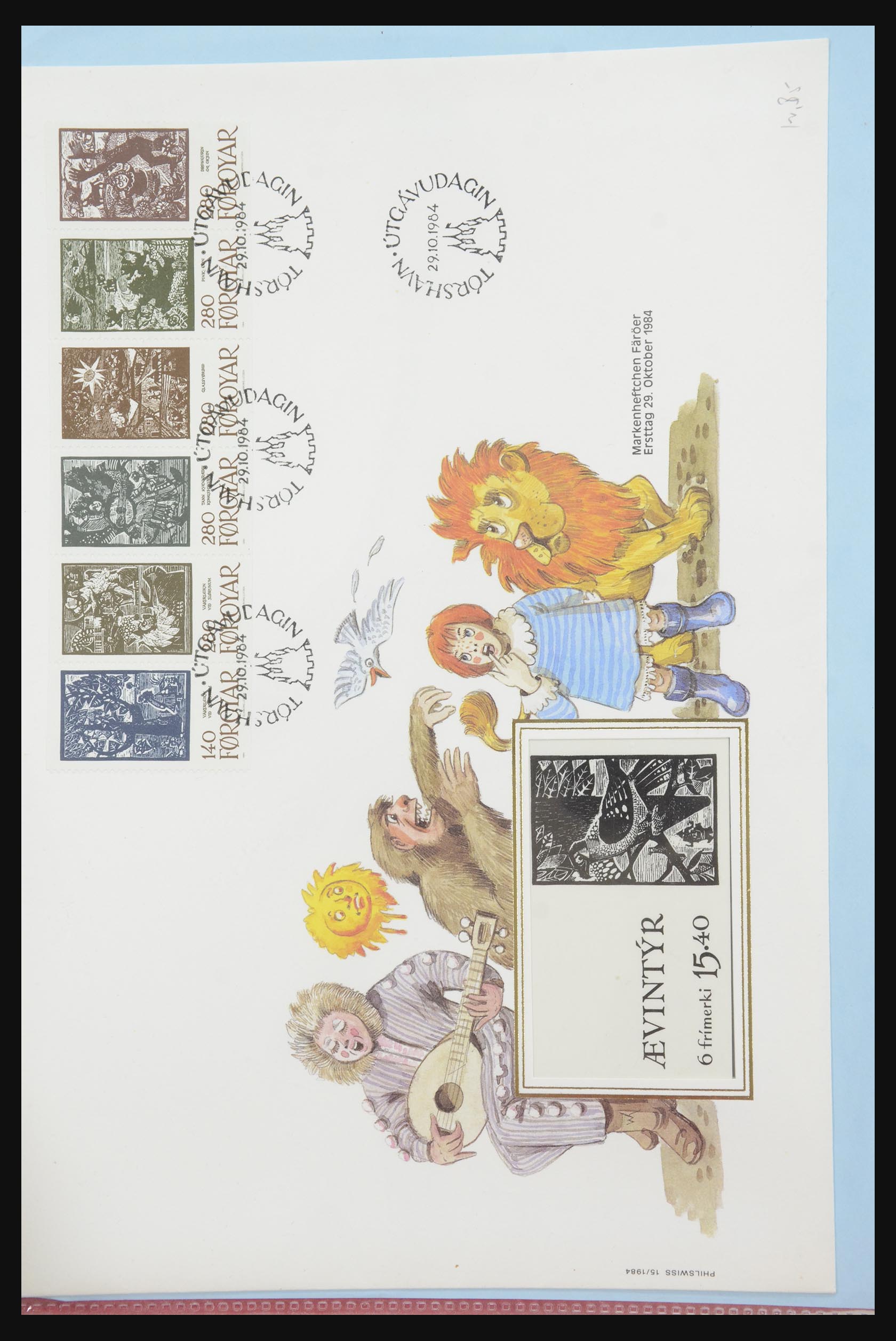 31915 072 - 31915 Western Europe souvenir sheets and stamp booklets on FDC.