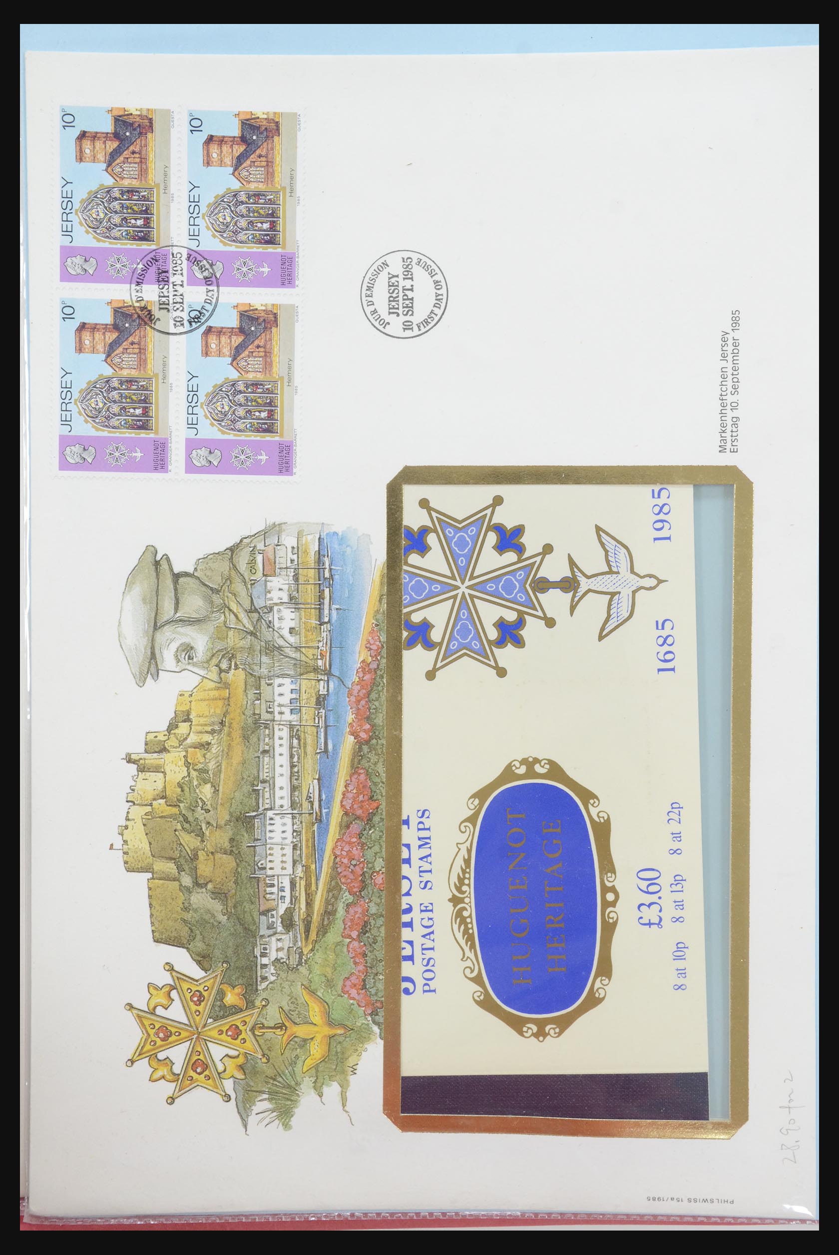 31915 081 - 31915 Western Europe souvenir sheets and stamp booklets on FDC.