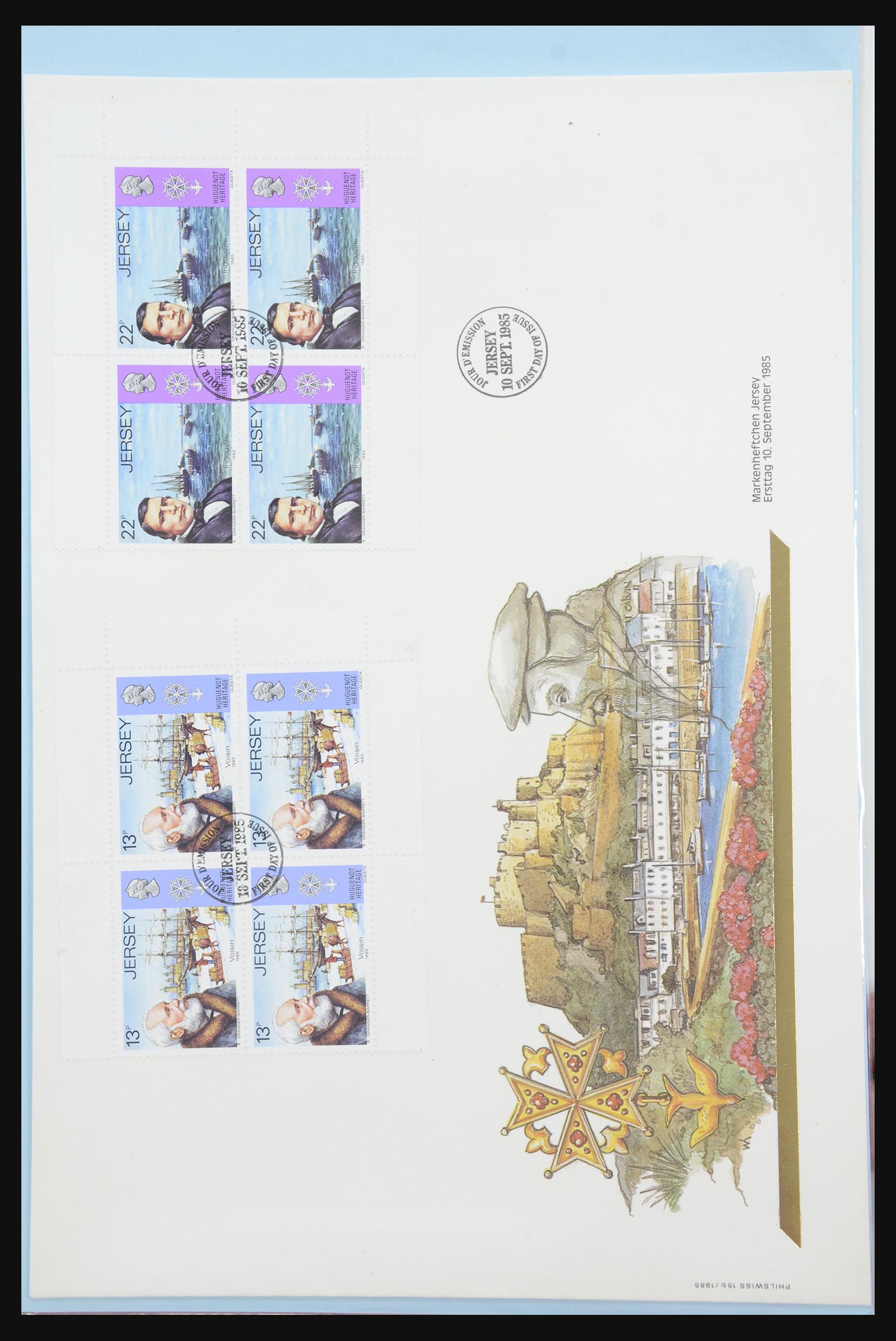 31915 082 - 31915 Western Europe souvenir sheets and stamp booklets on FDC.