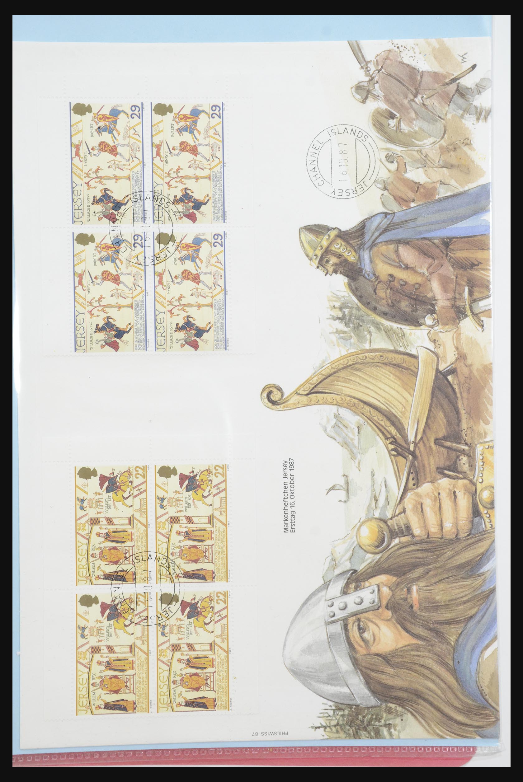 31915 084 - 31915 Western Europe souvenir sheets and stamp booklets on FDC.