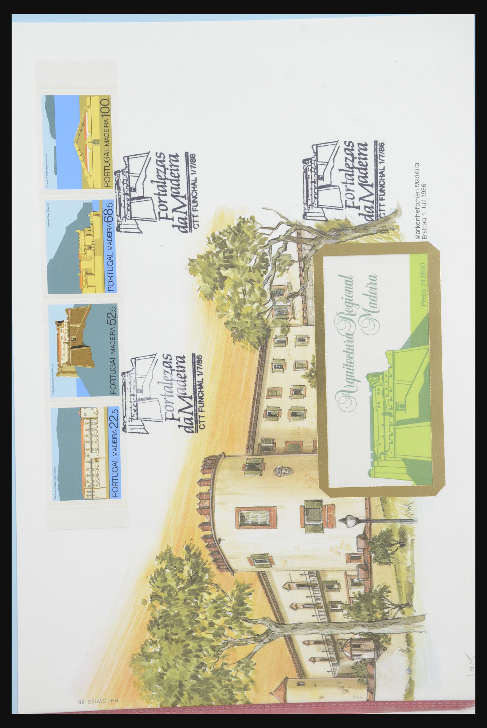 31915 100 - 31915 Western Europe souvenir sheets and stamp booklets on FDC.