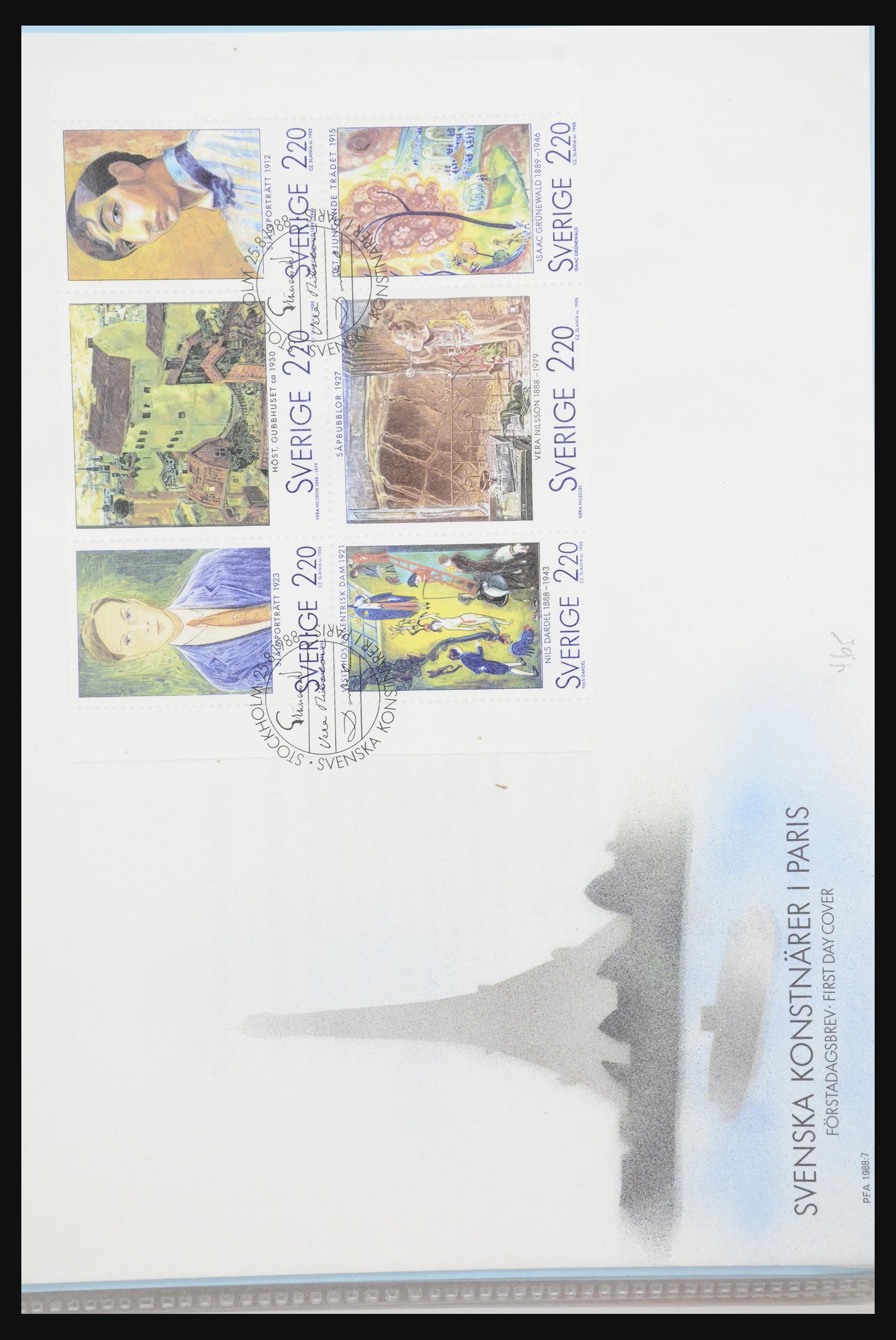 31915 107 - 31915 Western Europe souvenir sheets and stamp booklets on FDC.