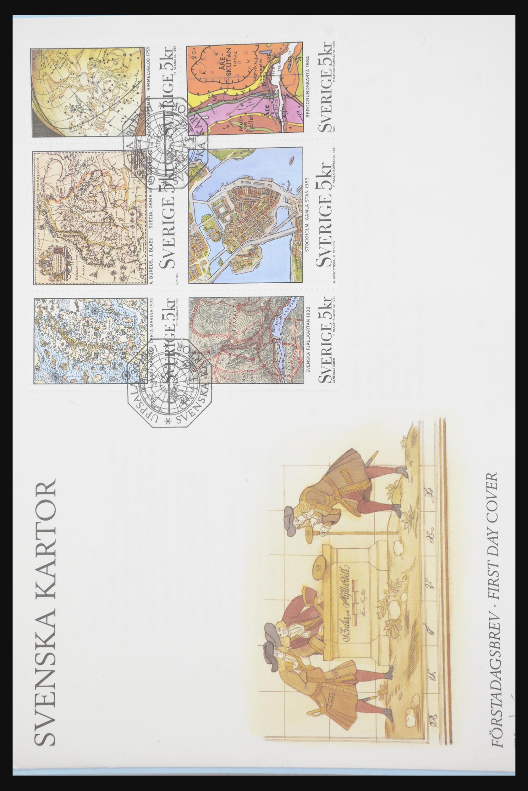31915 114 - 31915 Western Europe souvenir sheets and stamp booklets on FDC.