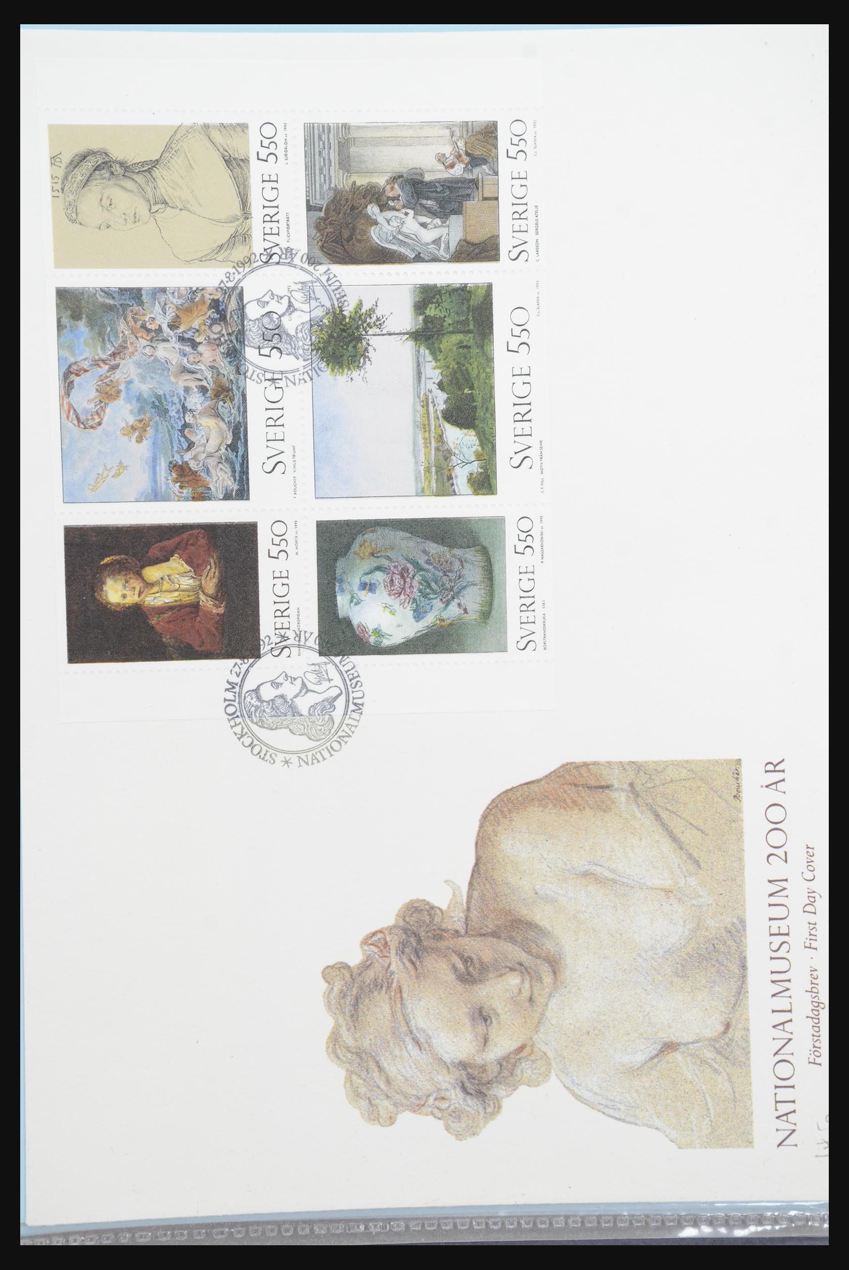 31915 115 - 31915 Western Europe souvenir sheets and stamp booklets on FDC.