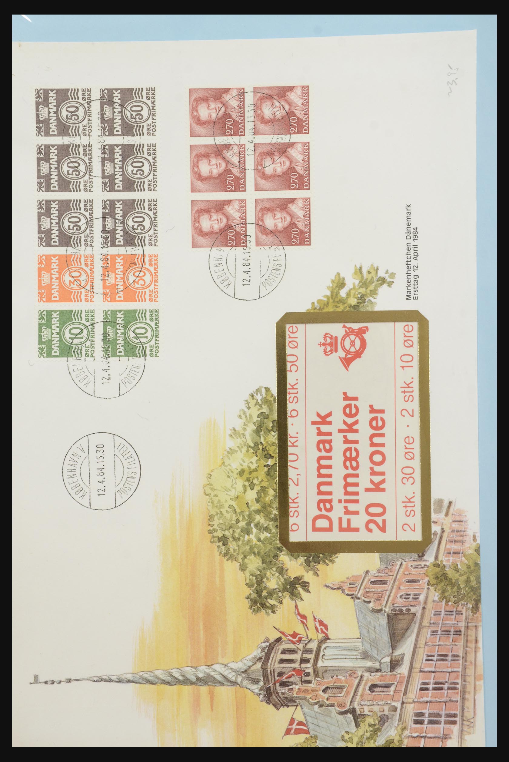 31915 373 - 31915 Western Europe souvenir sheets and stamp booklets on FDC.