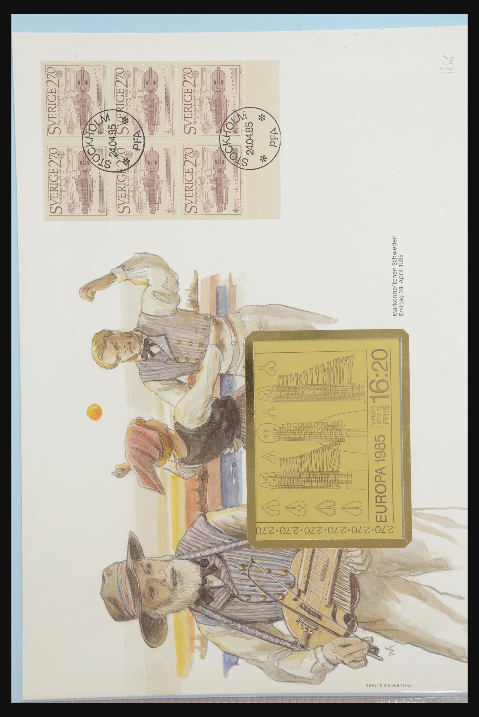 31915 376 - 31915 Western Europe souvenir sheets and stamp booklets on FDC.