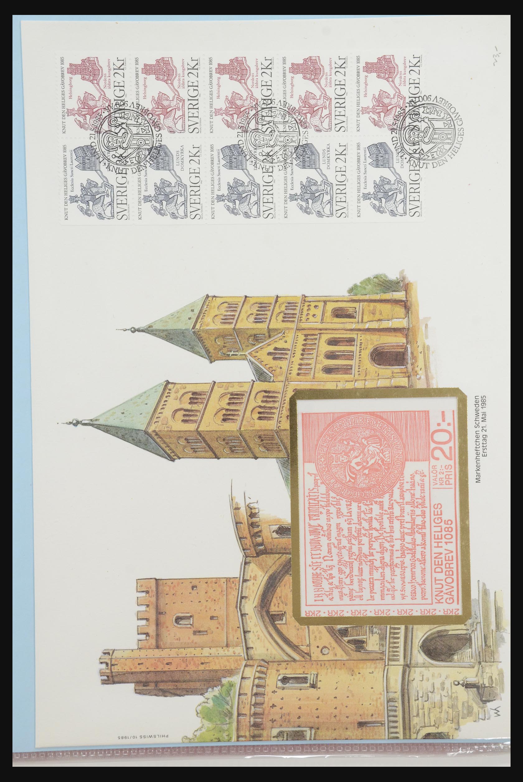 31915 378 - 31915 Western Europe souvenir sheets and stamp booklets on FDC.