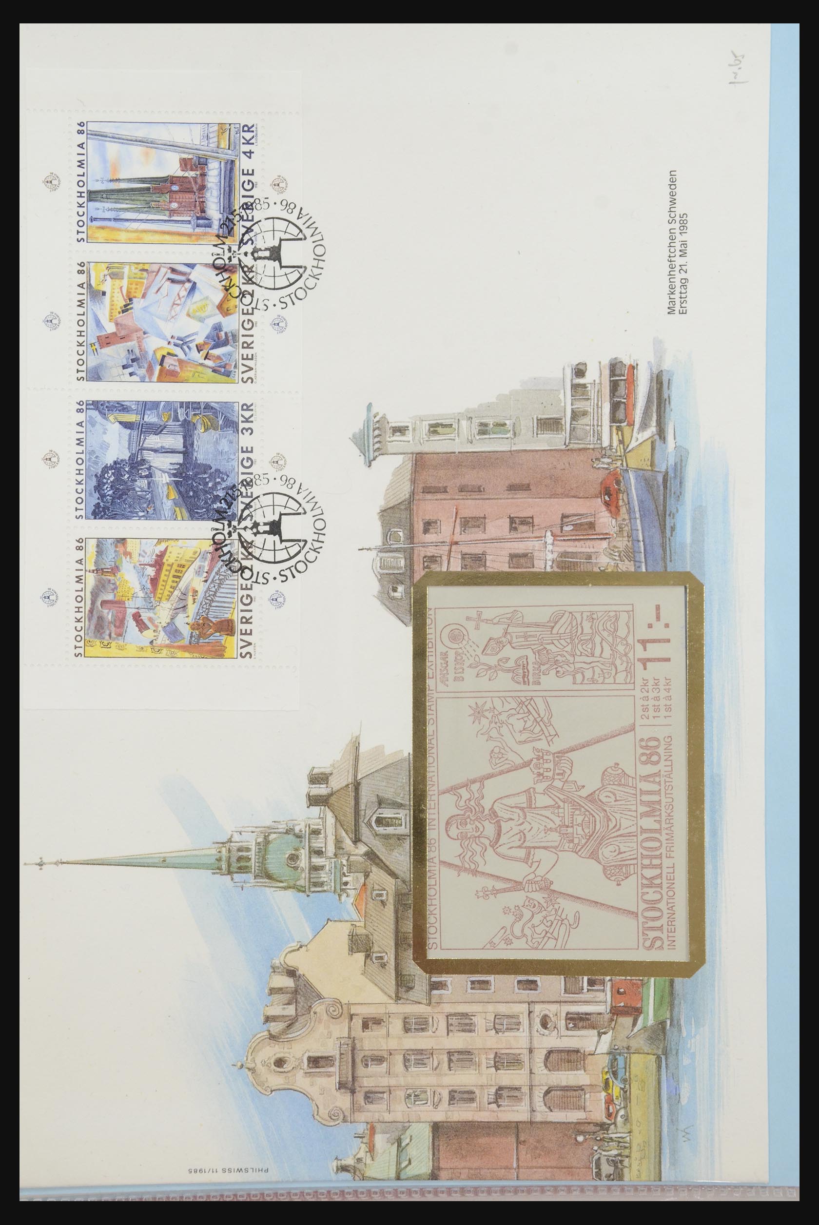 31915 379 - 31915 Western Europe souvenir sheets and stamp booklets on FDC.