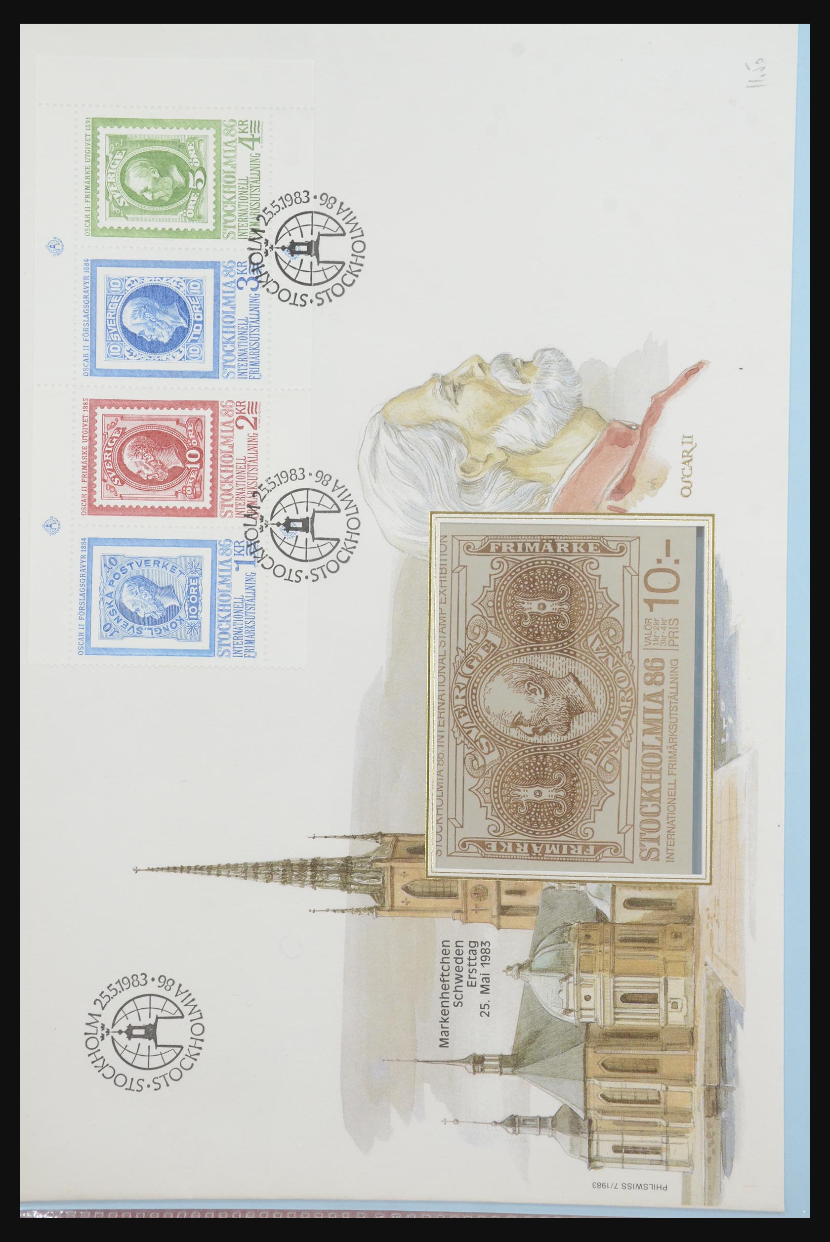 31915 390 - 31915 Western Europe souvenir sheets and stamp booklets on FDC.