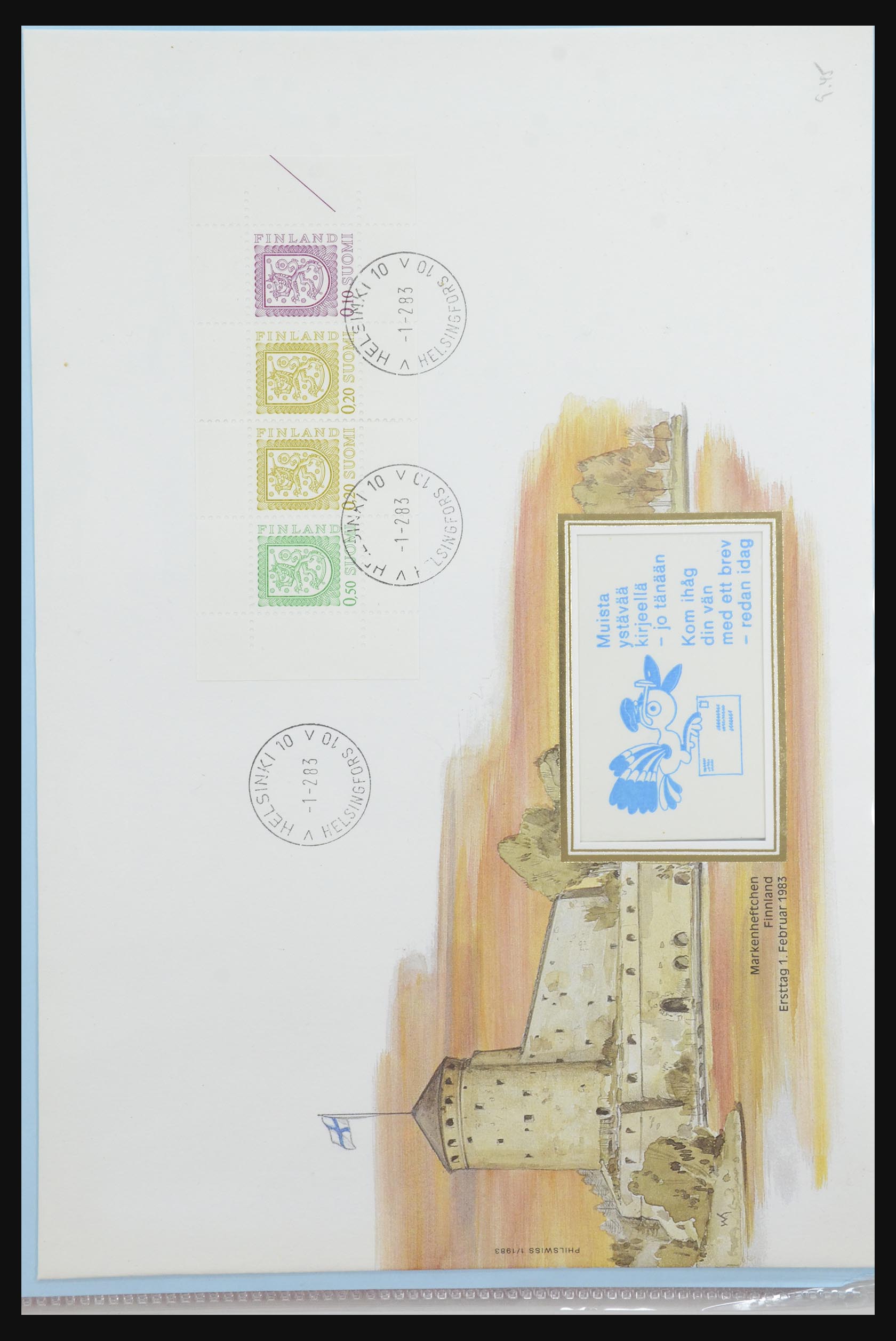 31915 429 - 31915 Western Europe souvenir sheets and stamp booklets on FDC.