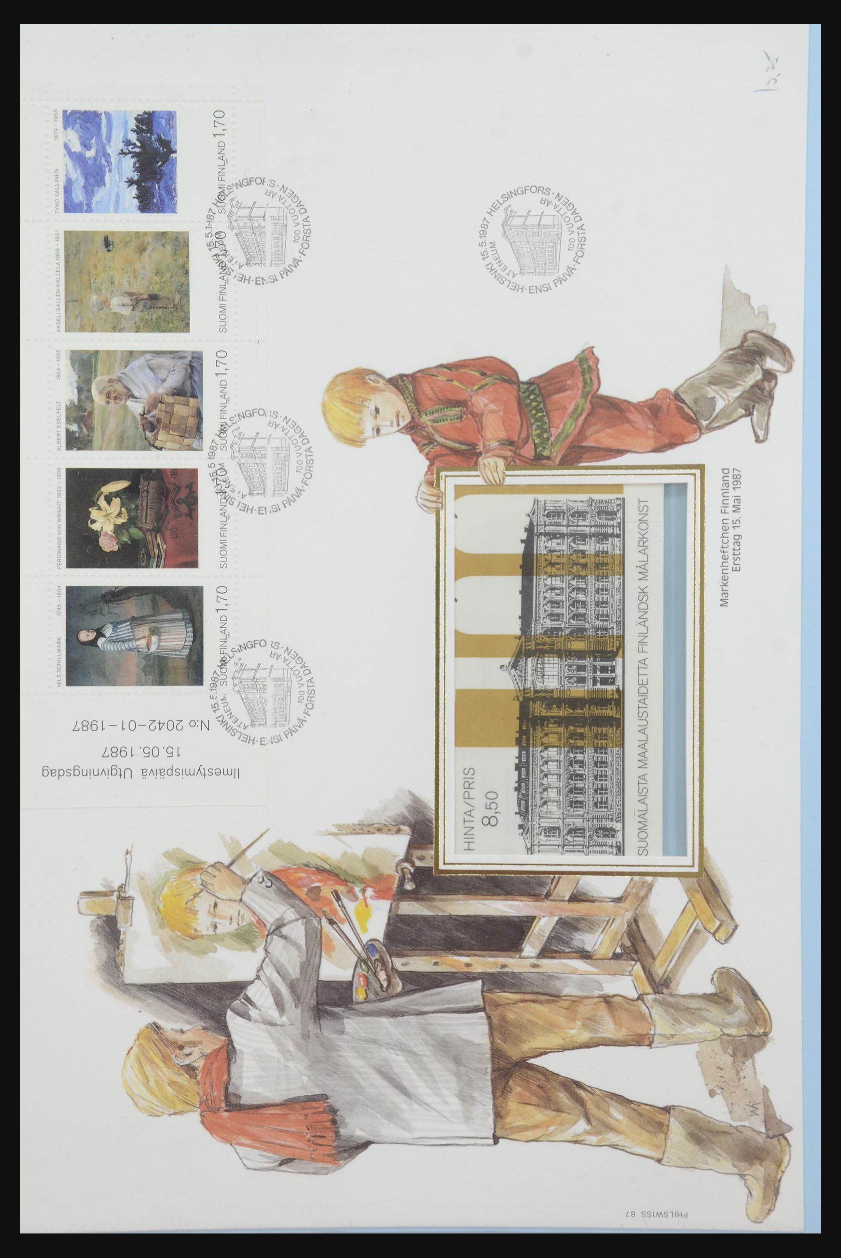 31915 432 - 31915 Western Europe souvenir sheets and stamp booklets on FDC.
