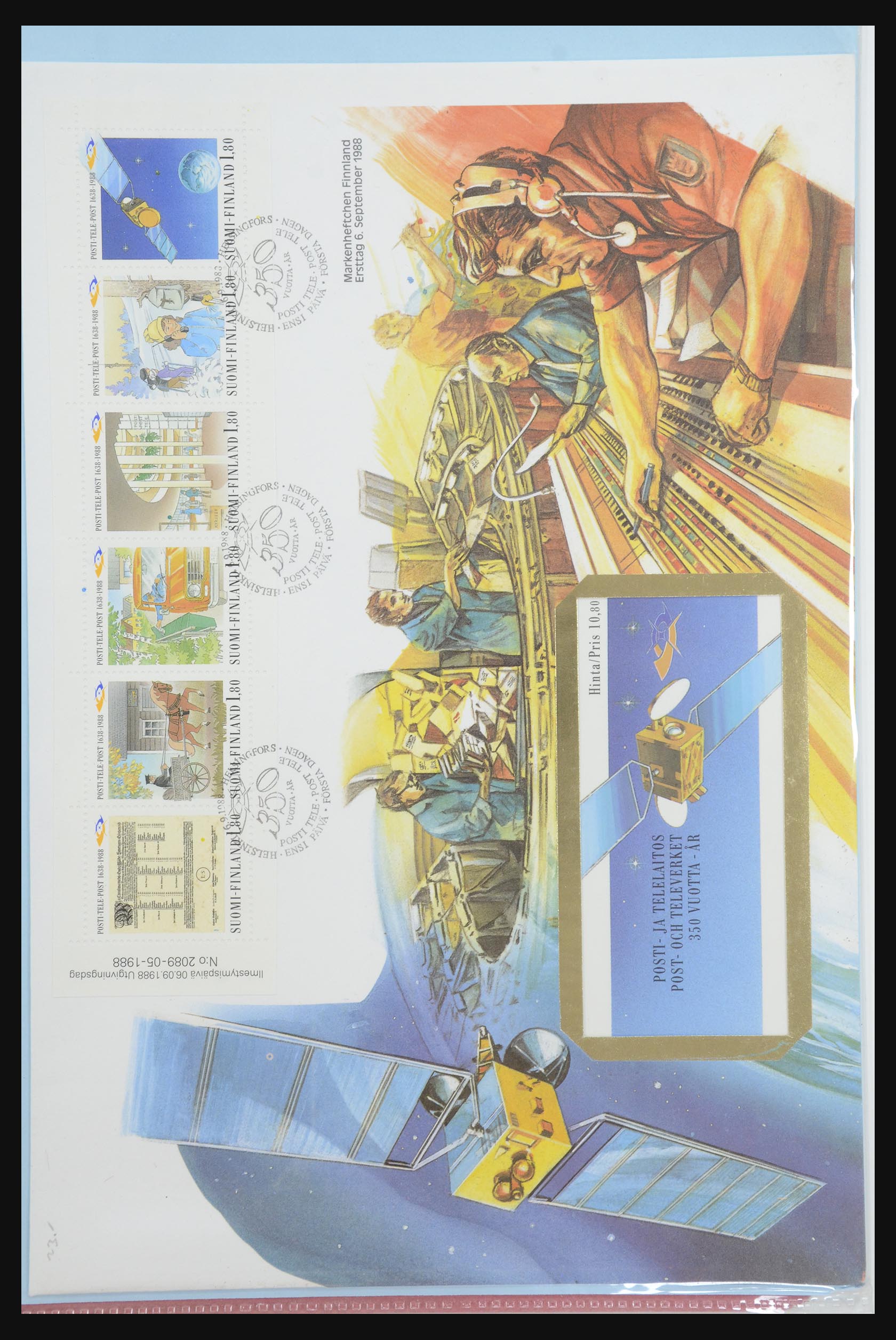31915 435 - 31915 Western Europe souvenir sheets and stamp booklets on FDC.